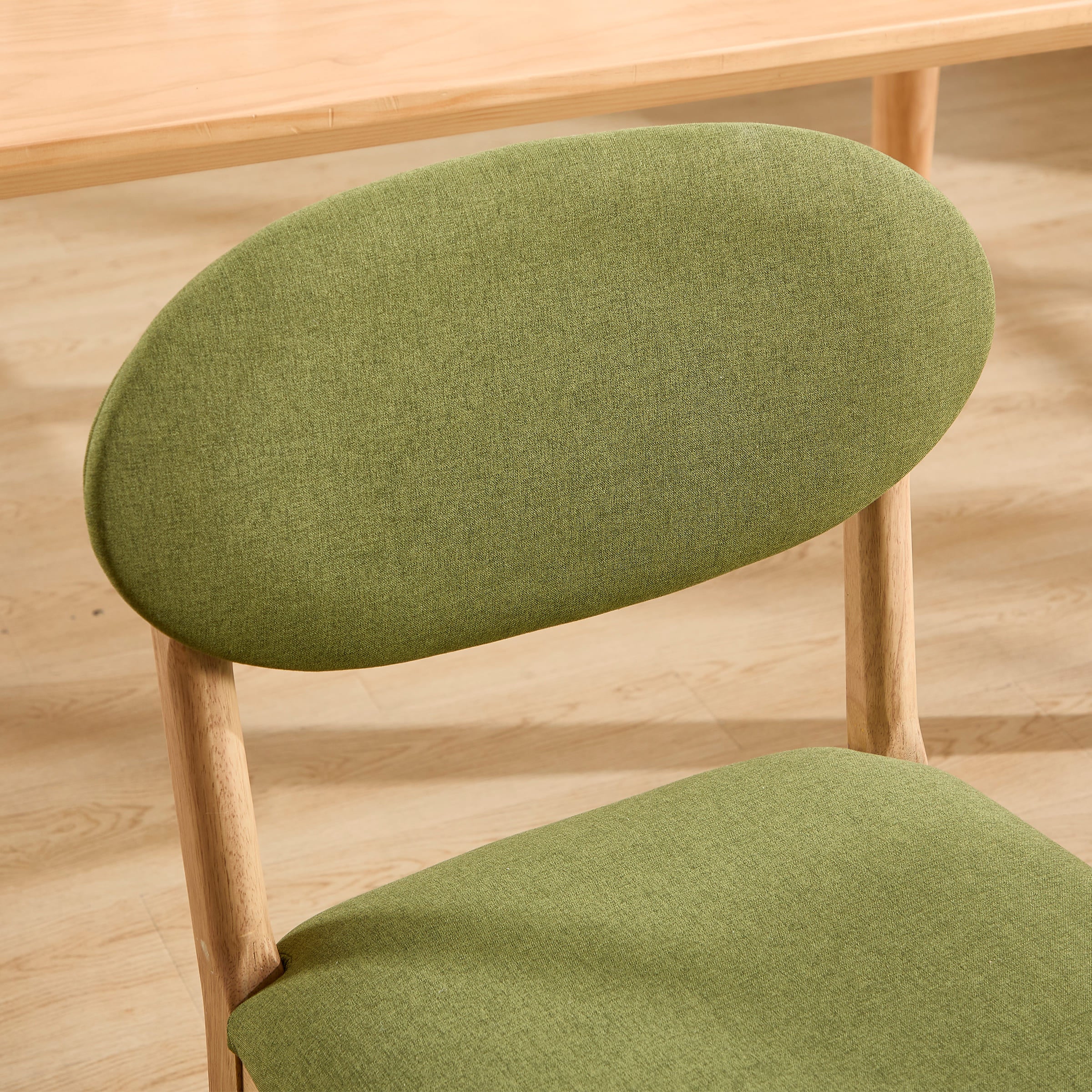 ROCITY Wooden Upholstered Dining Chair Set of 2 - 10066DC