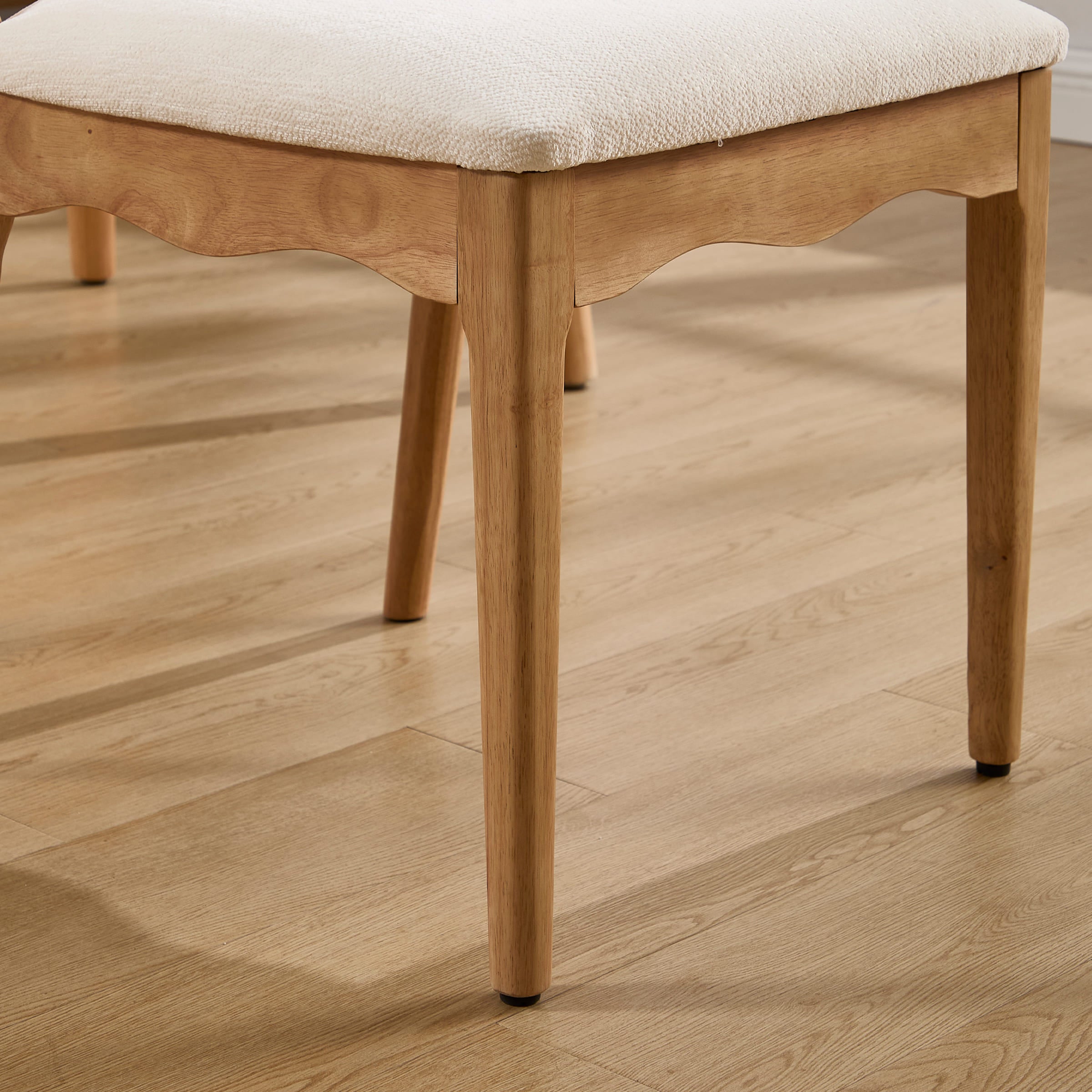 ROCITY Wooden Upholstered Dining Chair Set of 2 - 10066DC