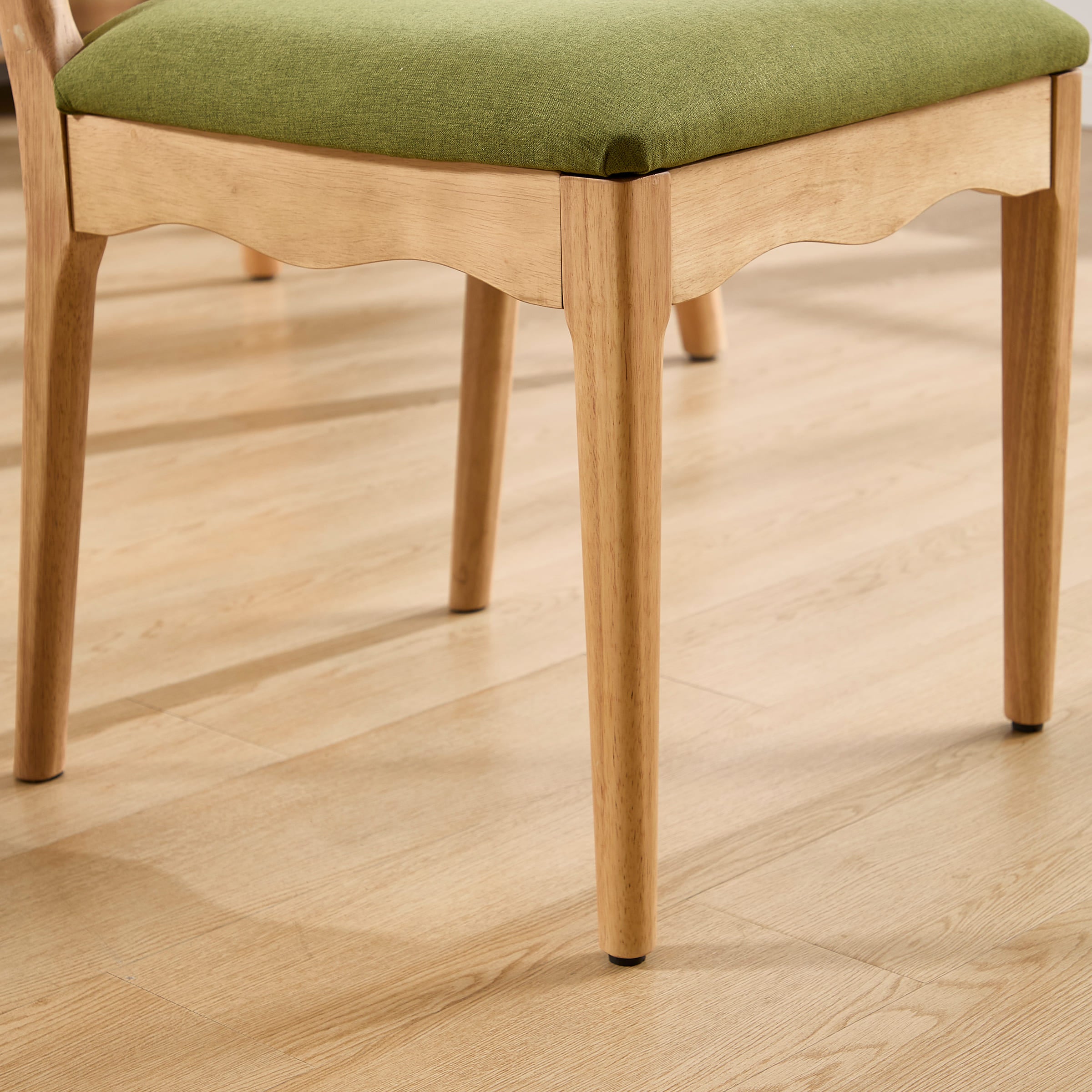 ROCITY Wooden Upholstered Dining Chair Set of 2 - 10066DC