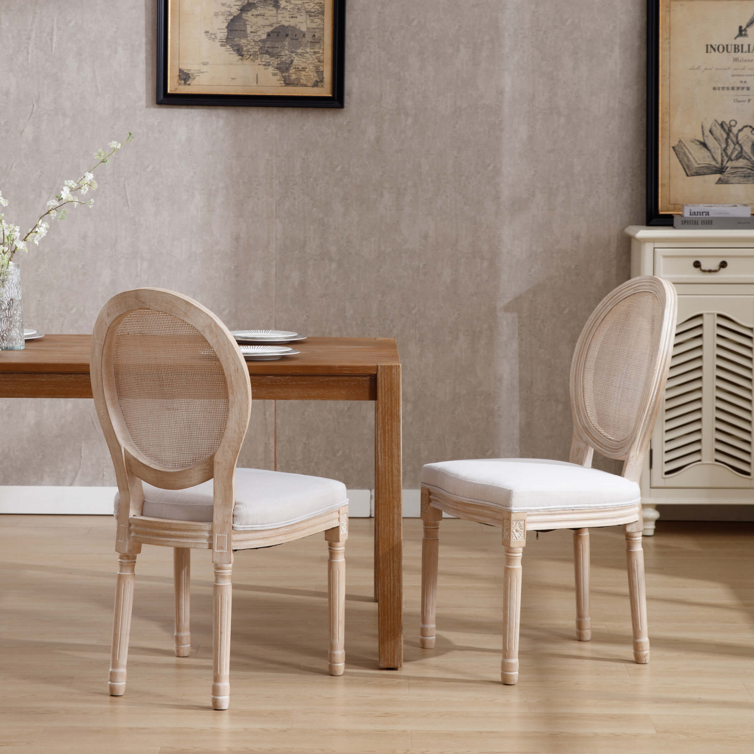 Janoray Classic French Dining Chairs Set of 2-7105DC