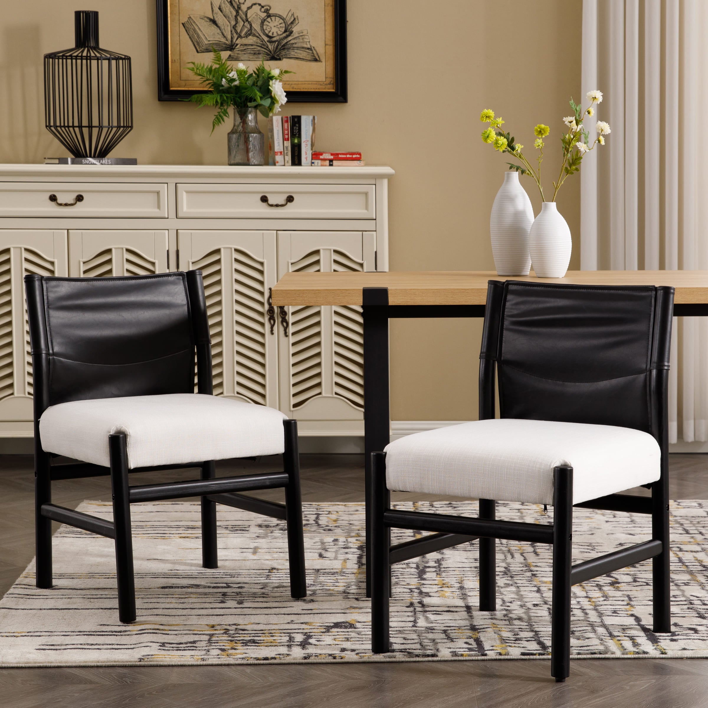 EALSON Mid-Century Armless Dining Chairs Set of 2 - 10040DC