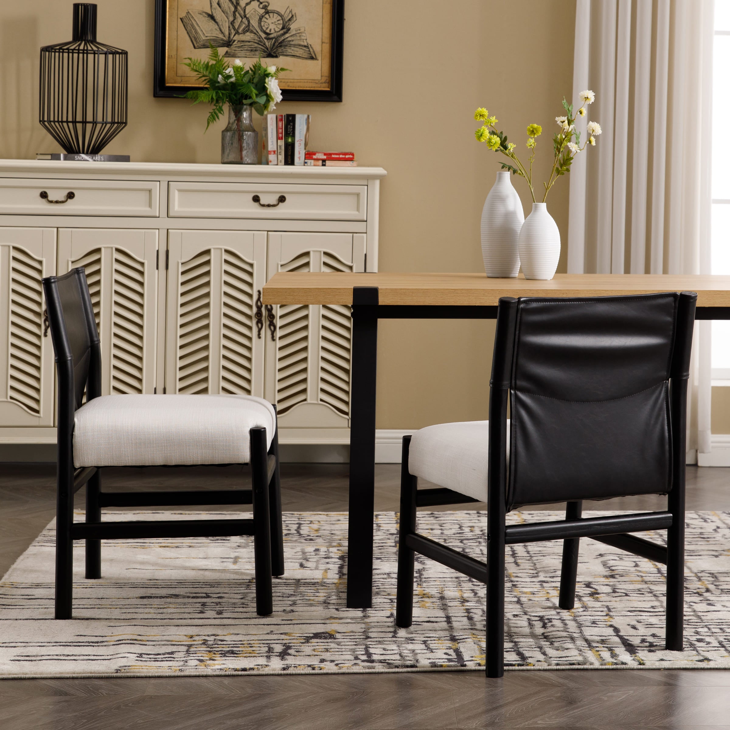 EALSON Mid-Century Armless Dining Chairs Set of 2 - 10040DC