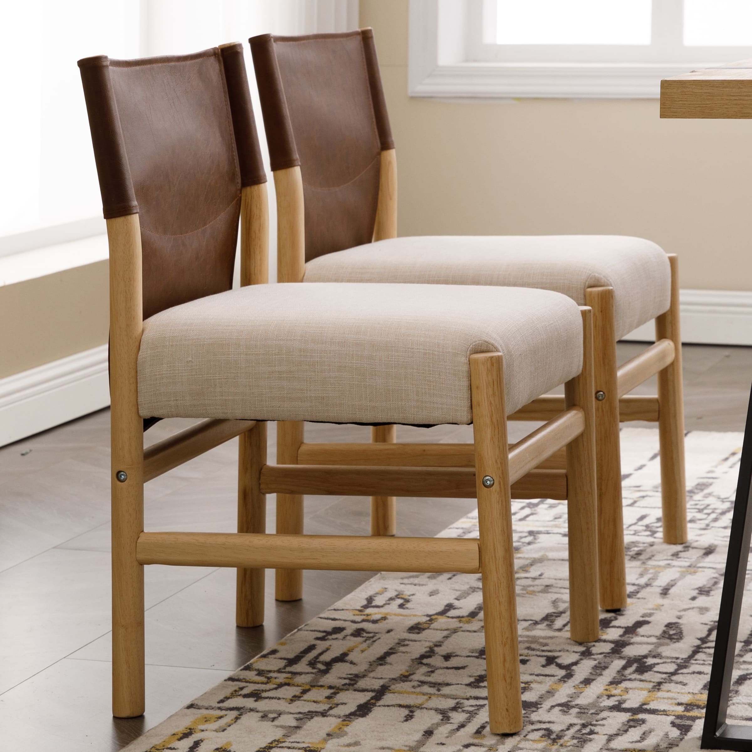 EALSON Mid-Century Armless Dining Chairs Set of 2 - 10040DC