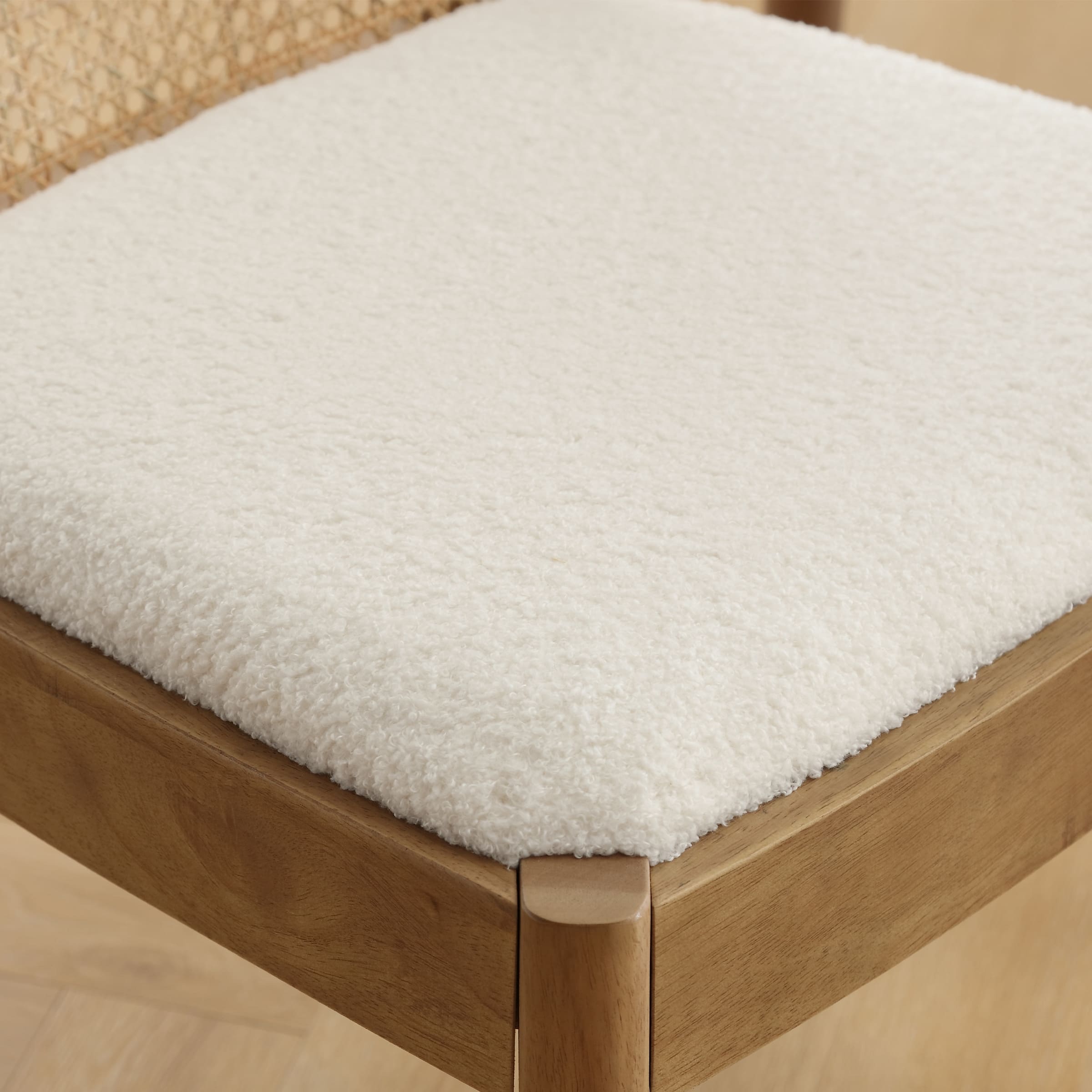 Janoray Rattan Upholstered Dining Chairs Set of 2 - 1866DC