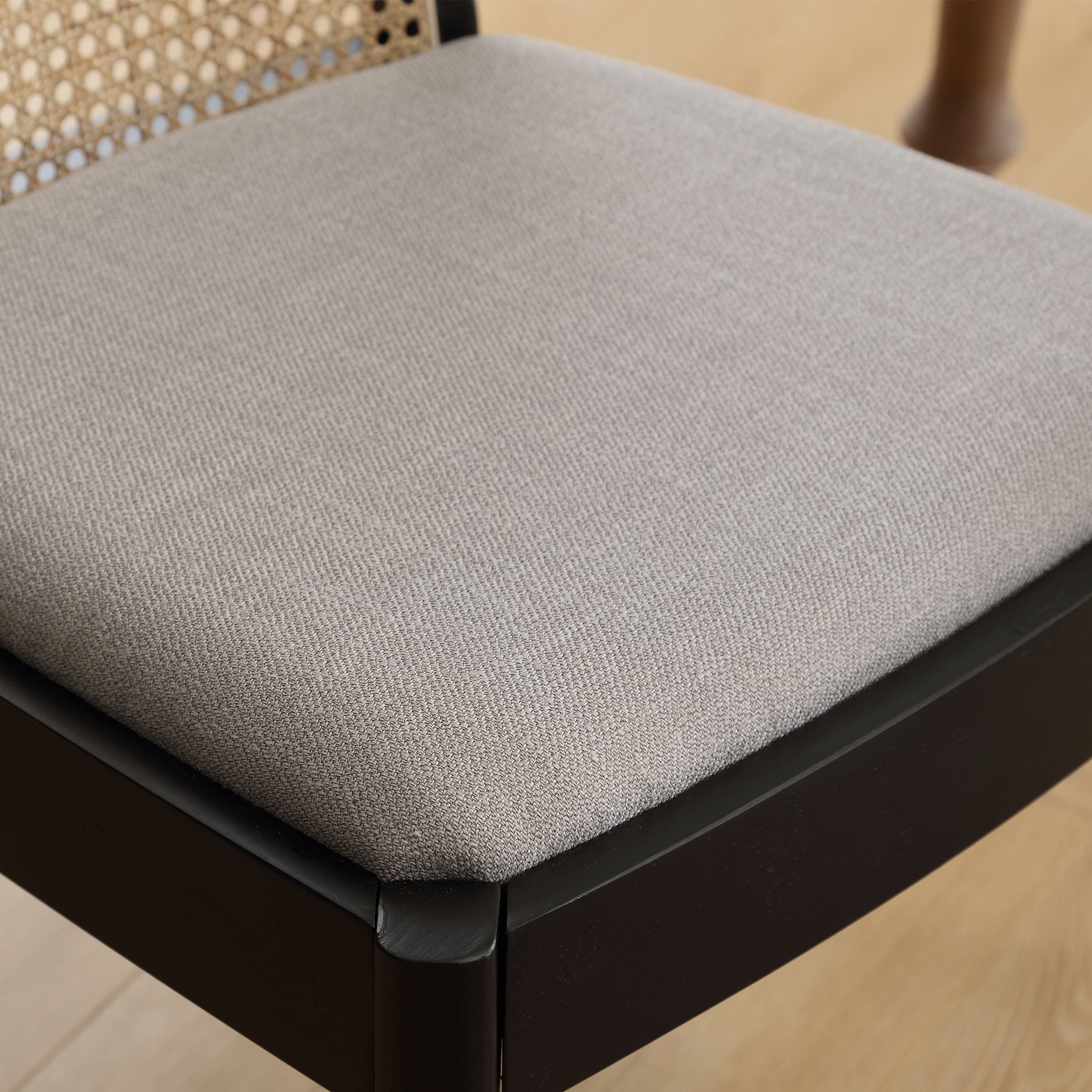 Janoray Rattan Upholstered Dining Chairs Set of 2 - 1866DC