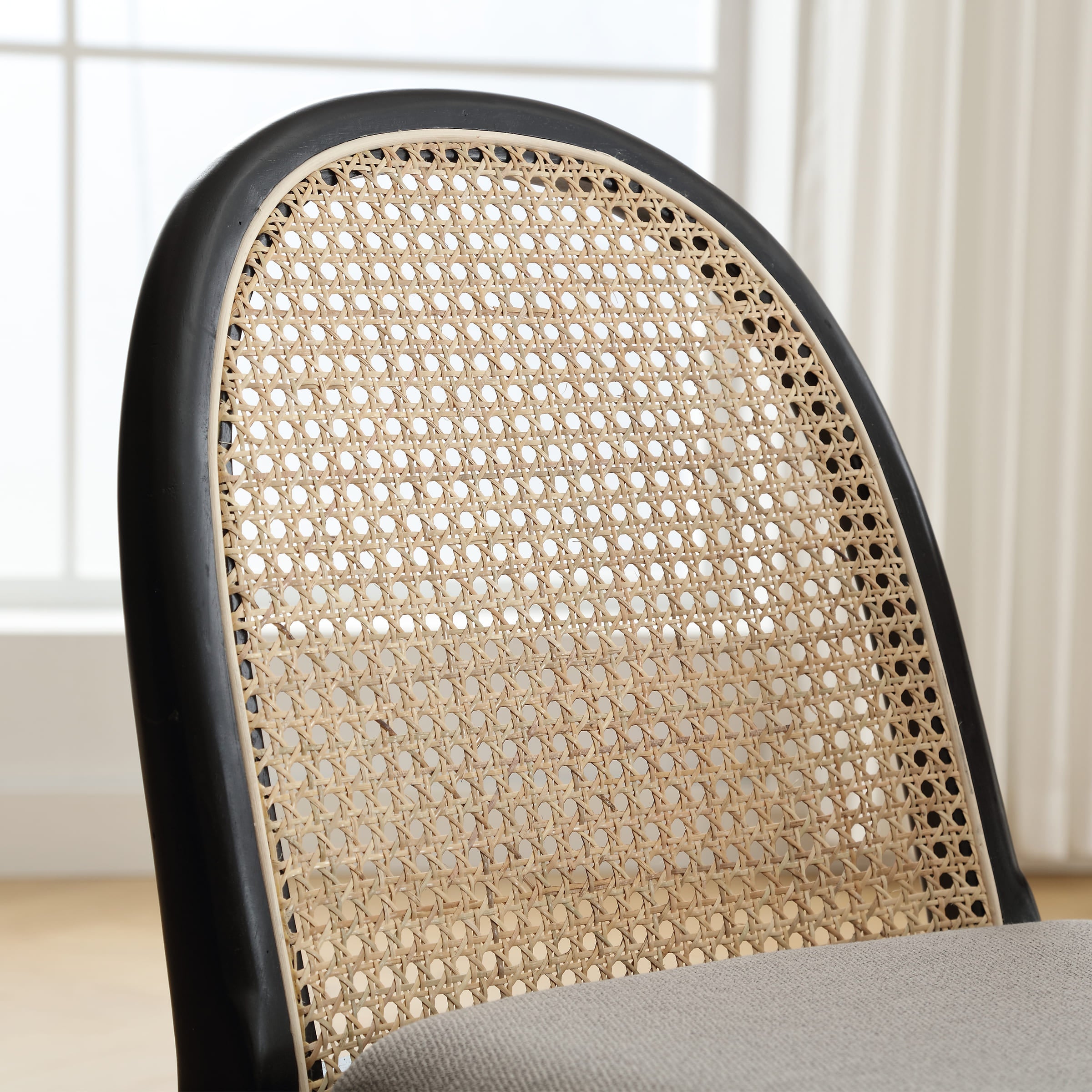 Janoray Rattan Upholstered Dining Chairs Set of 2 - 1866DC