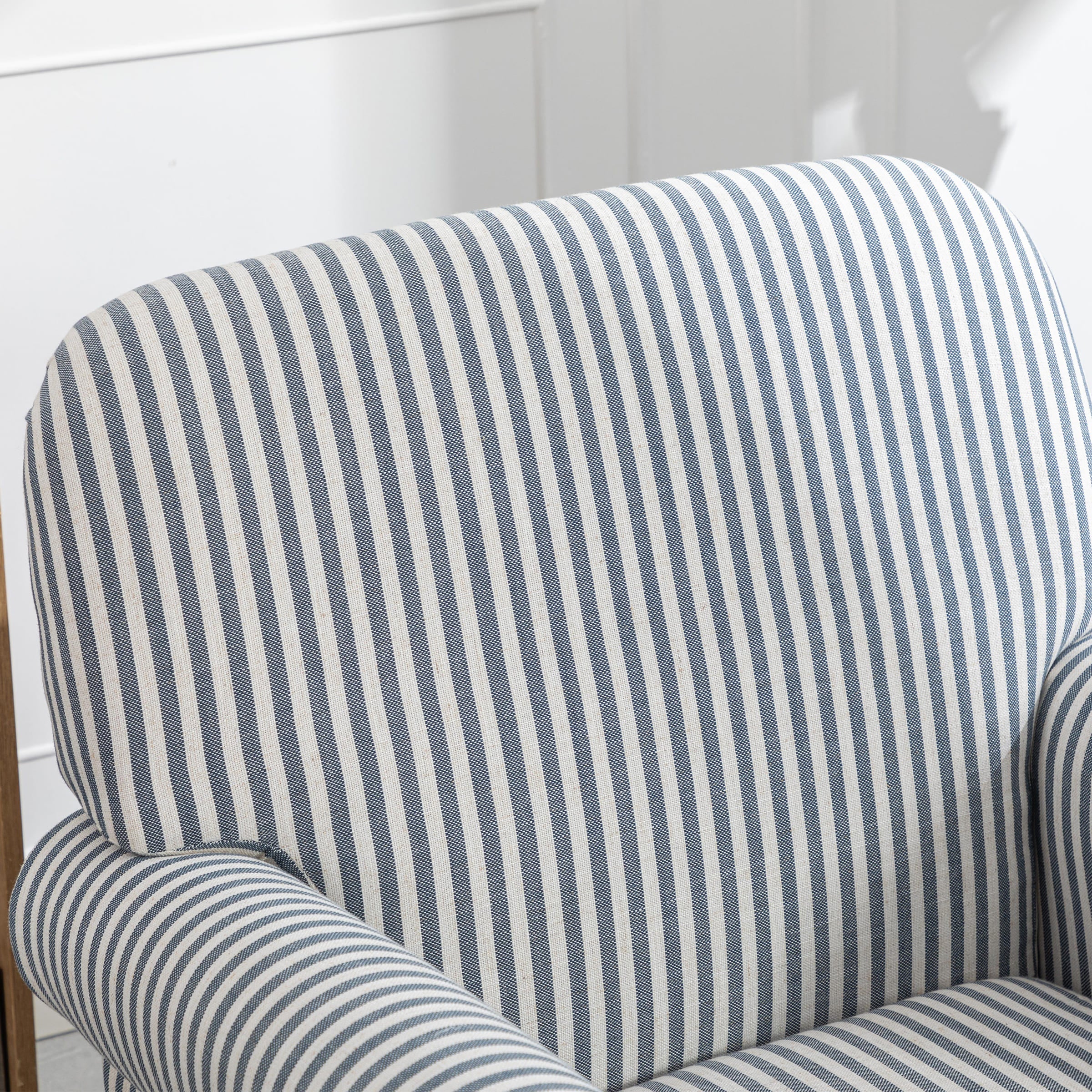 Janoray Nailhead Trim Linen Accent Chair 1 PCS - 8330AC