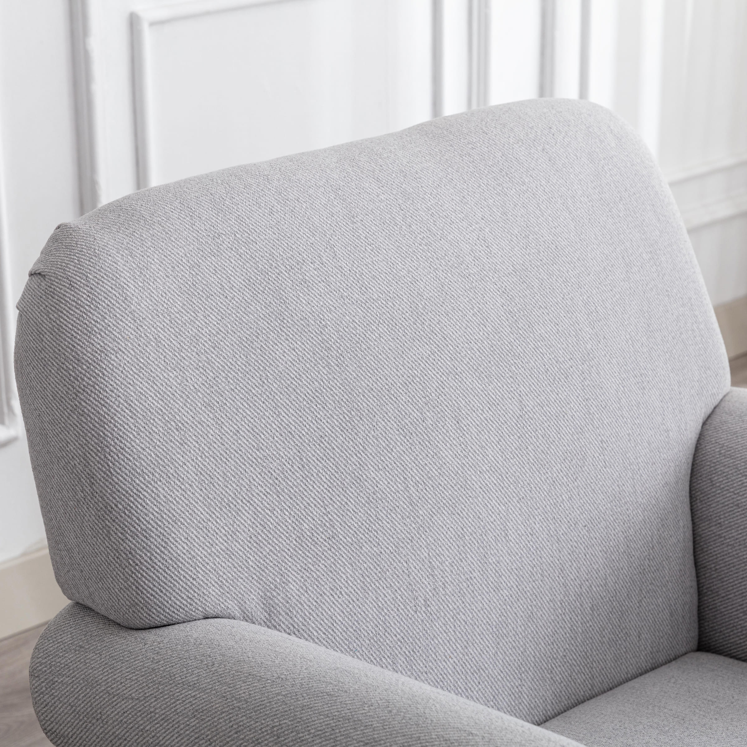 Janoray Nailhead Trim Linen Accent Chair 1 PCS - 8330AC