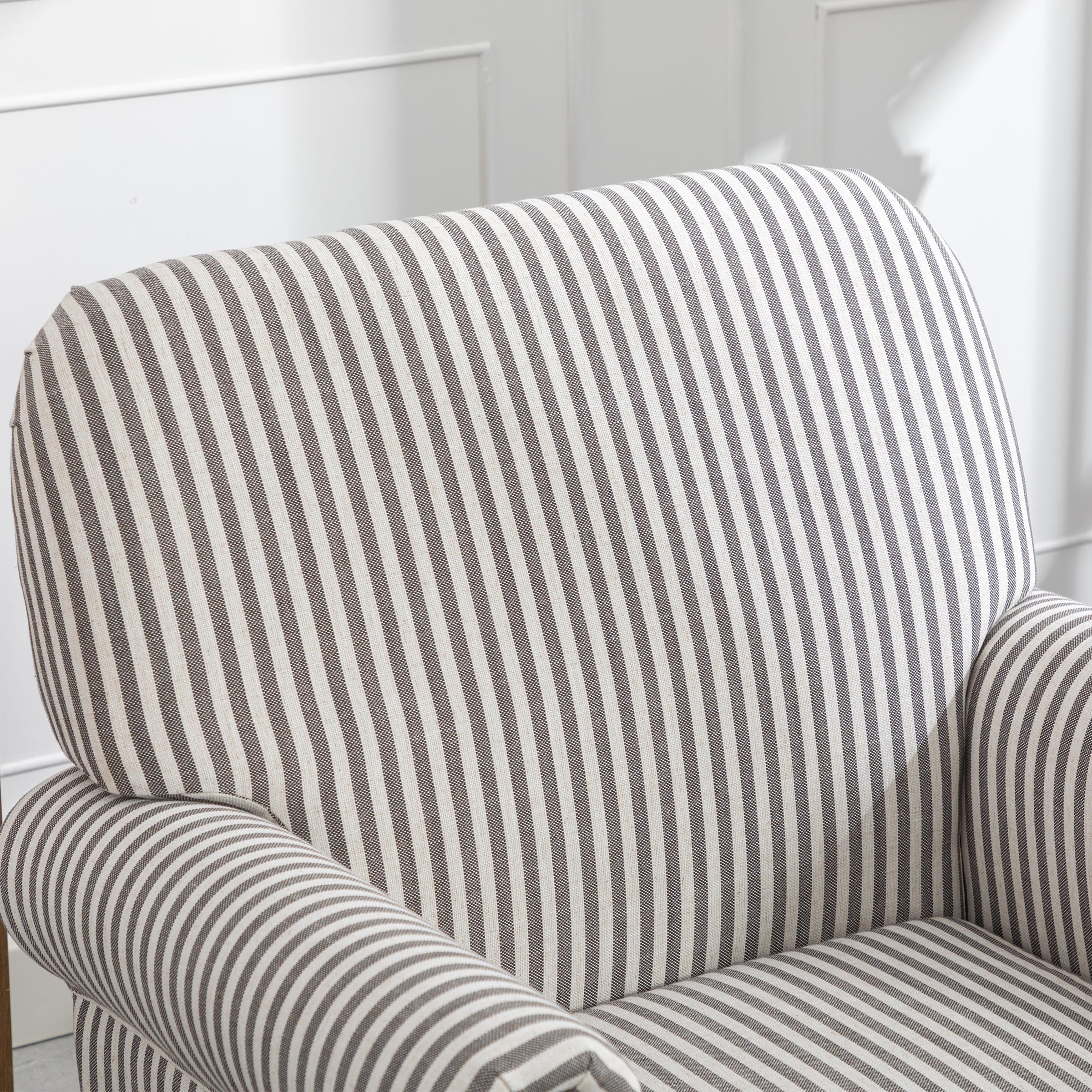 Janoray Nailhead Trim Linen Accent Chair 1 PCS - 8330AC