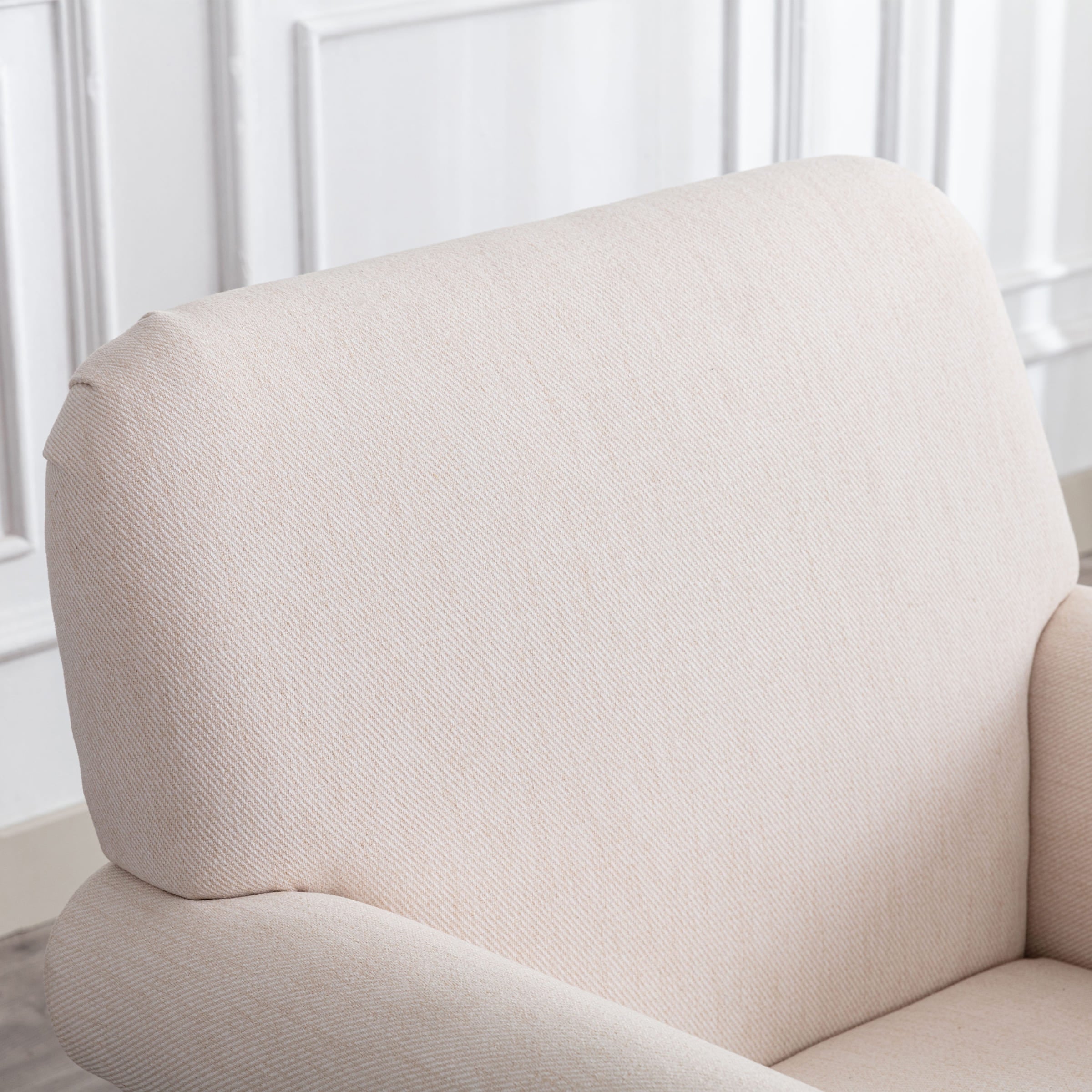 Janoray Nailhead Trim Linen Accent Chair 1 PCS - 8330AC