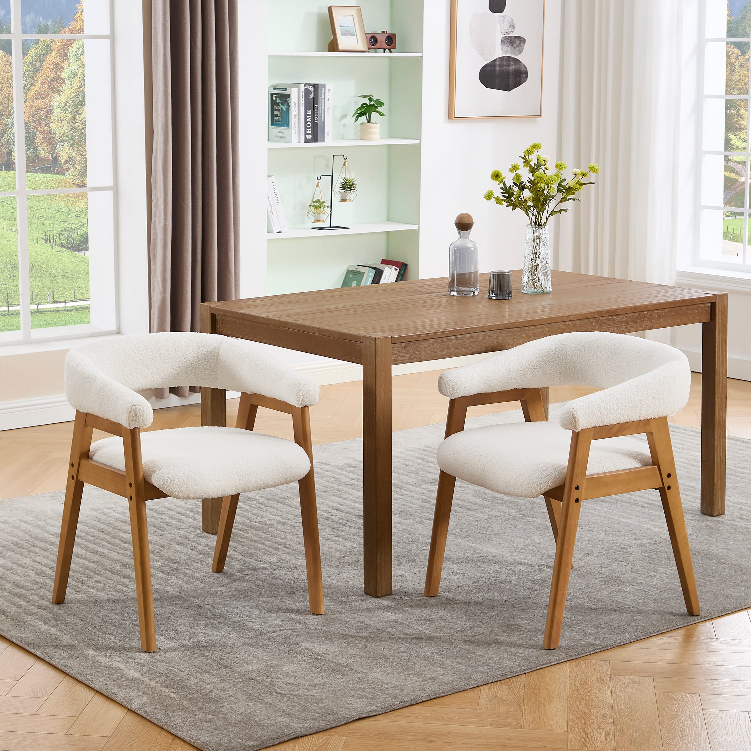 Janoray Open Back Barrel Dining Chairs Set of 2 - 2230DC