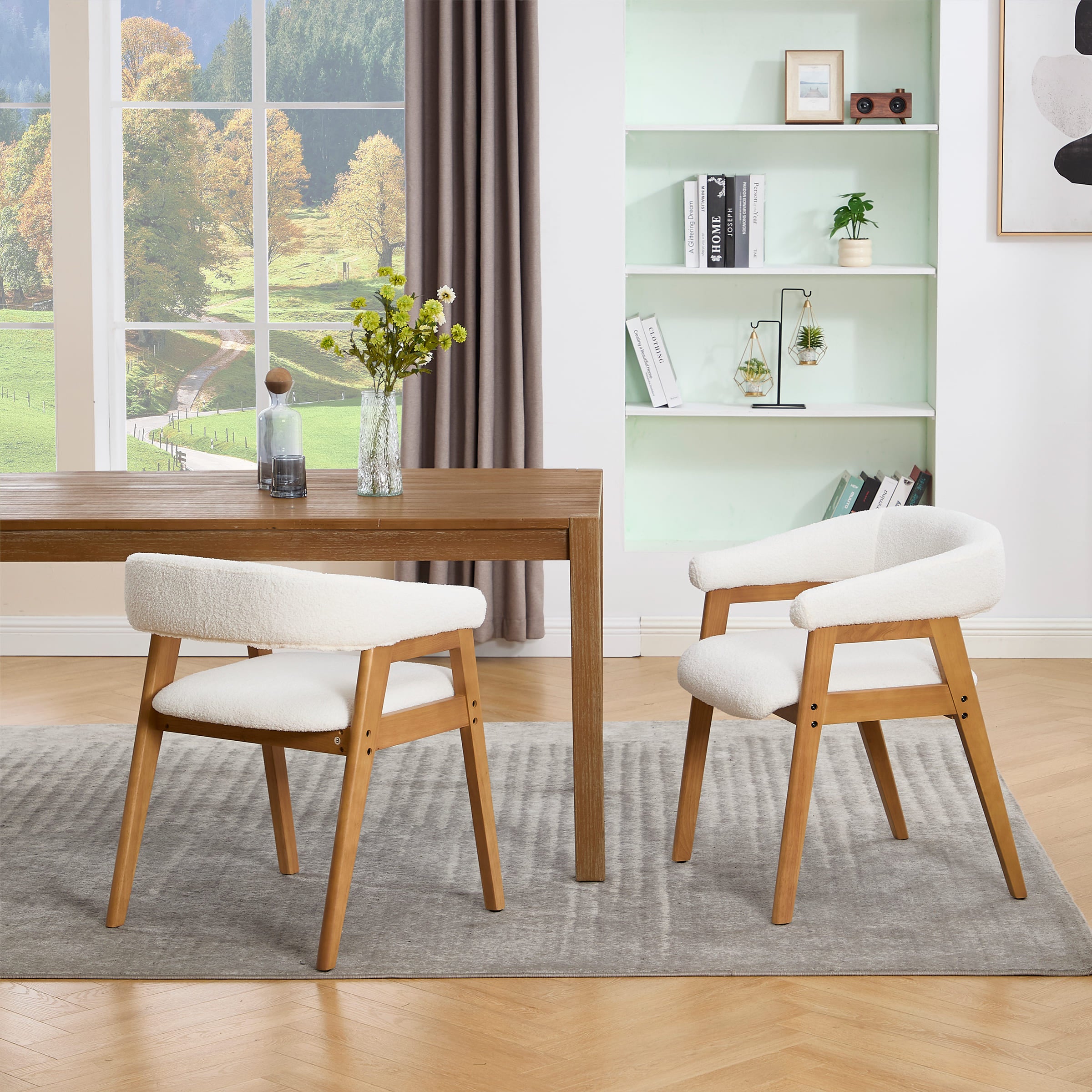 Janoray Open Back Barrel Dining Chairs Set of 2 - 2230DC