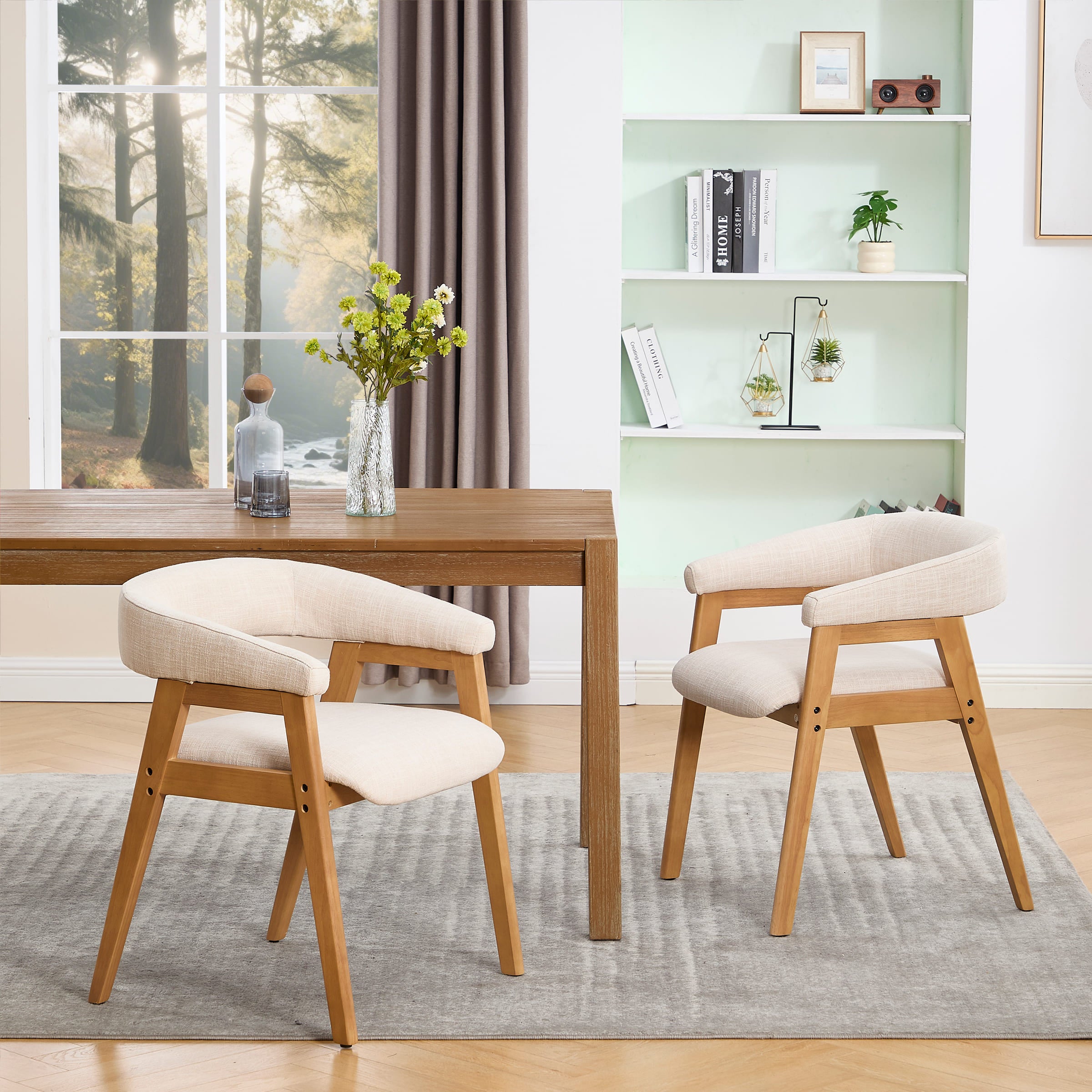 Janoray Open Back Barrel Dining Chairs Set of 2 - 2230DC