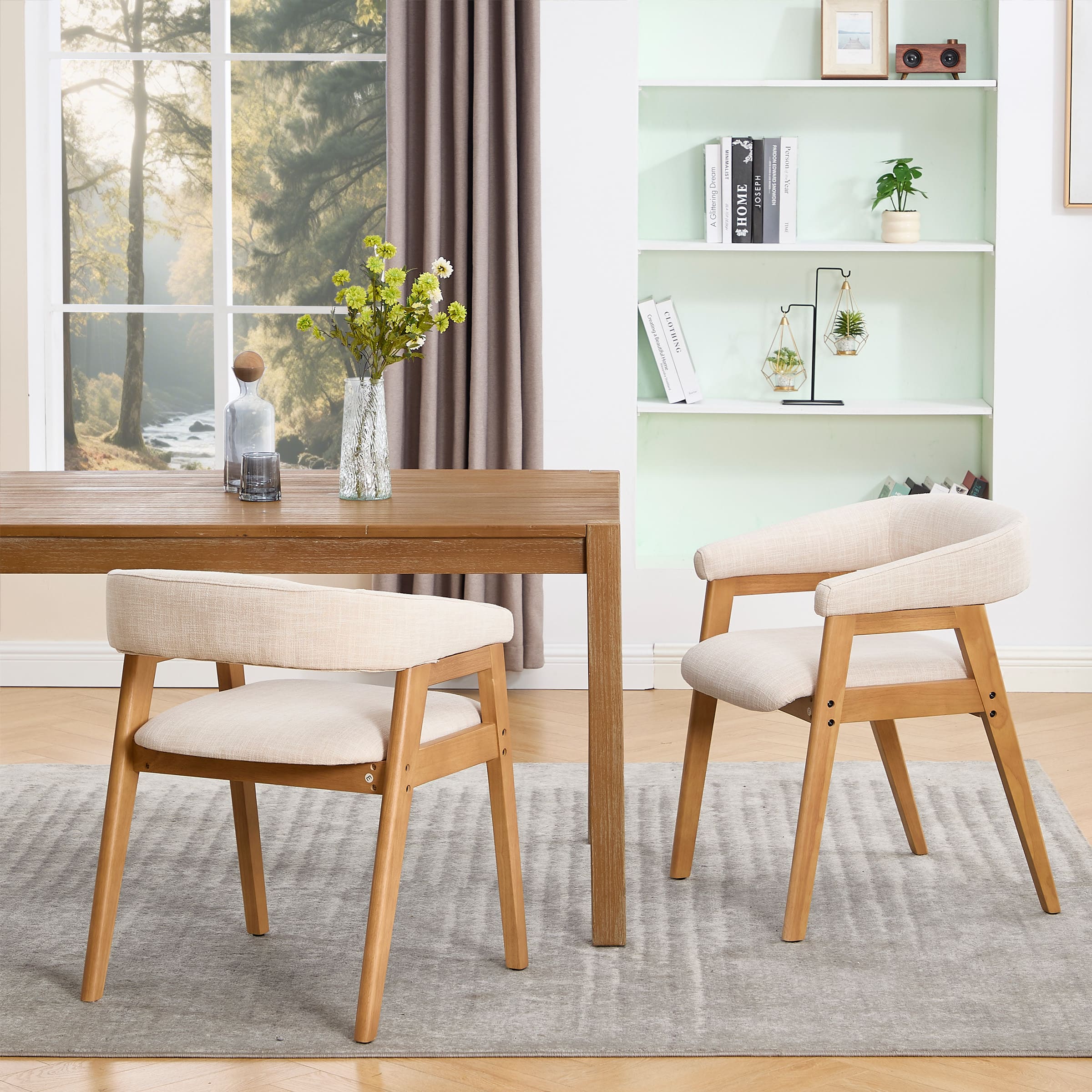 Janoray Open Back Barrel Dining Chairs Set of 2 - 2230DC