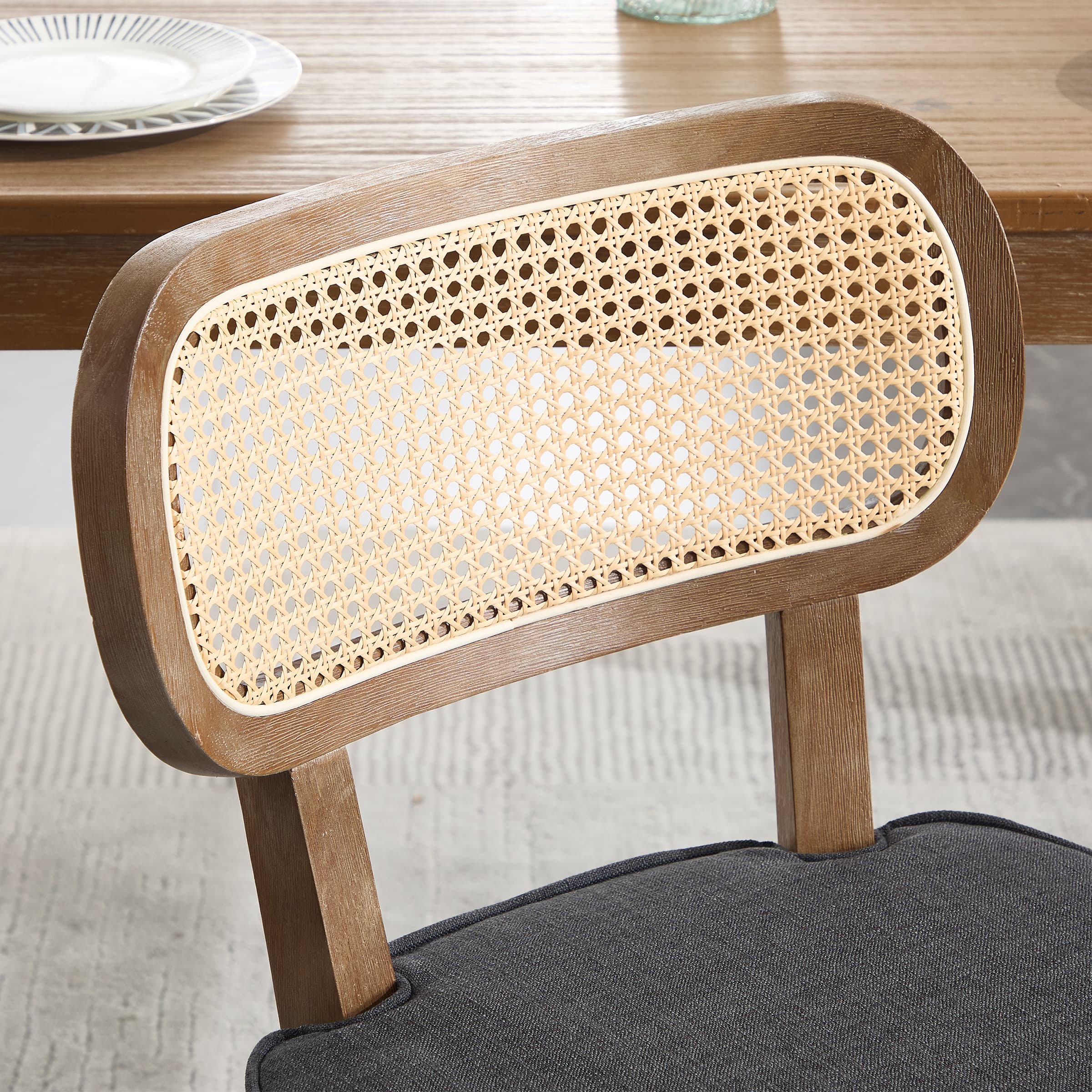 Janoray Rattan Cane Back Dining Chairs Set of 2 - 10084DC