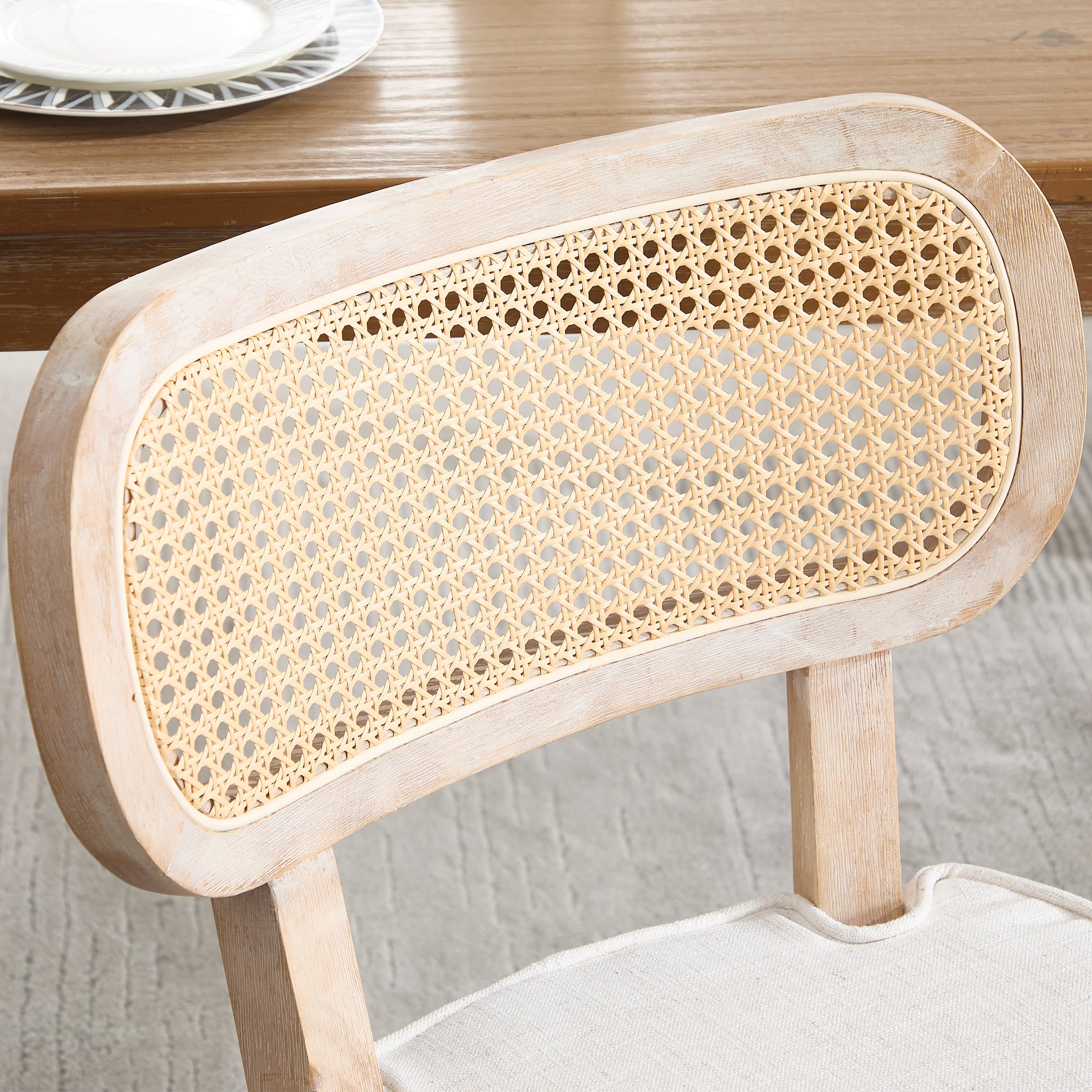 Janoray Rattan Cane Back Dining Chairs Set of 2 - 10084DC