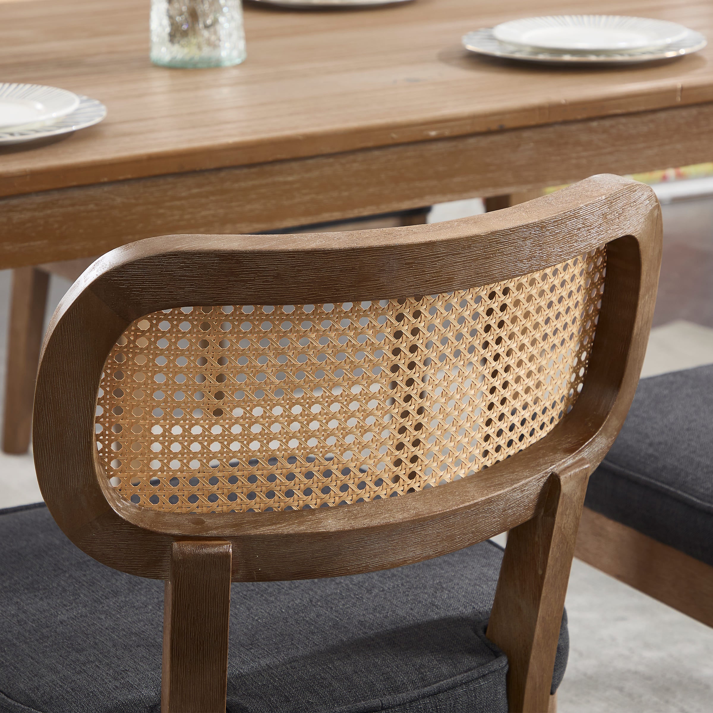 Janoray Rattan Cane Back Dining Chairs Set of 2 - 10084DC