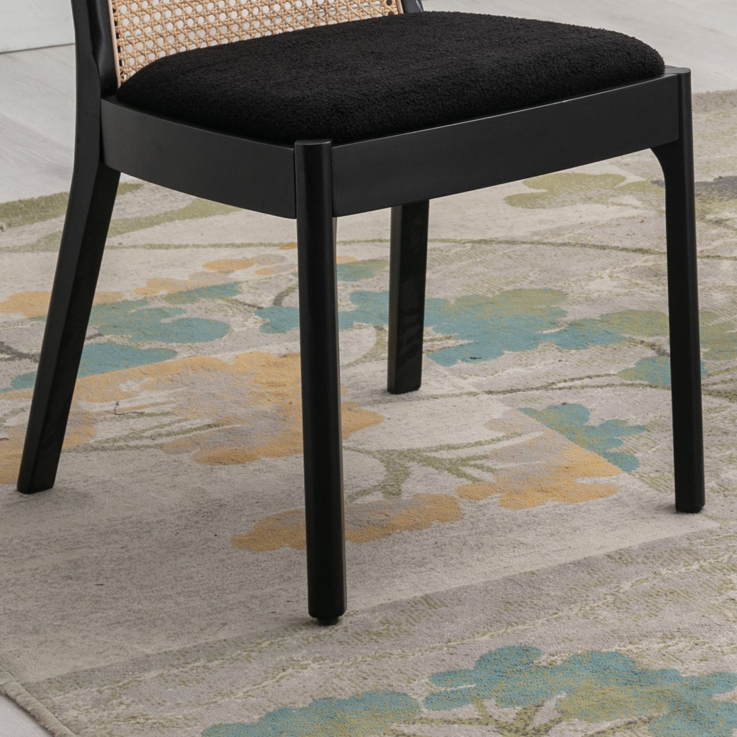 Janoray Rattan Upholstered Dining Chairs Set of 2 - 1866DC