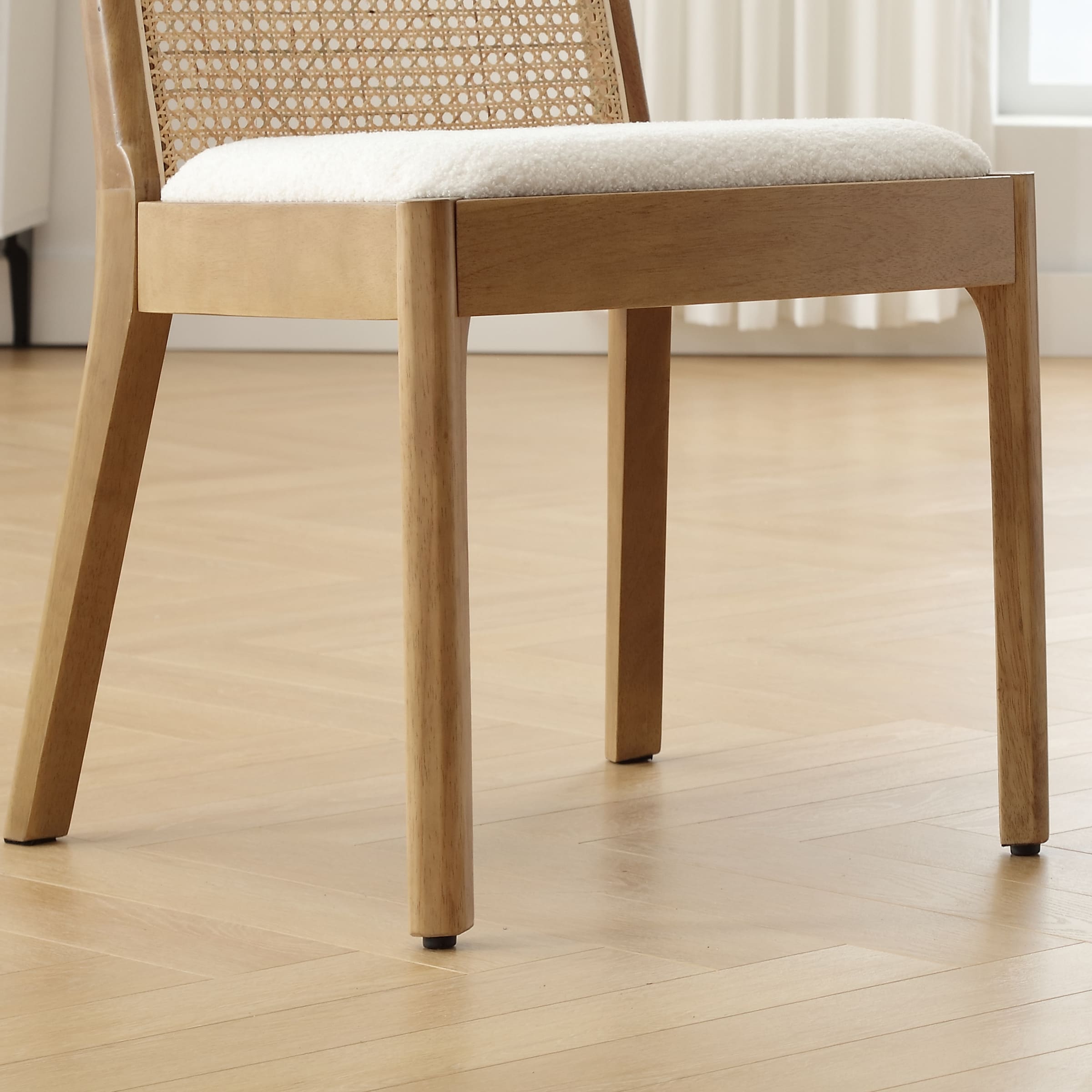 Janoray Rattan Upholstered Dining Chairs Set of 2 - 1866DC