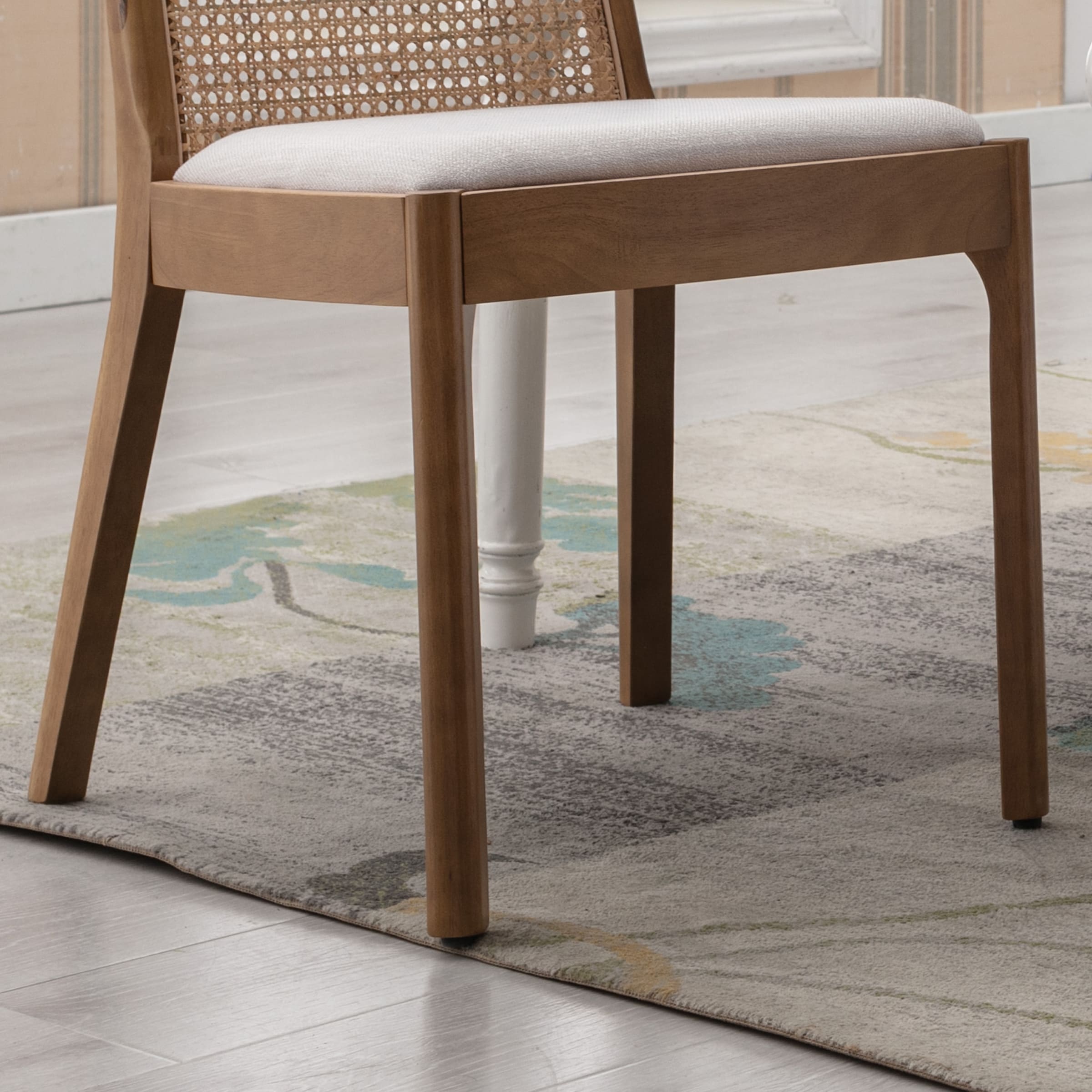 Janoray Rattan Upholstered Dining Chairs Set of 2 - 1866DC