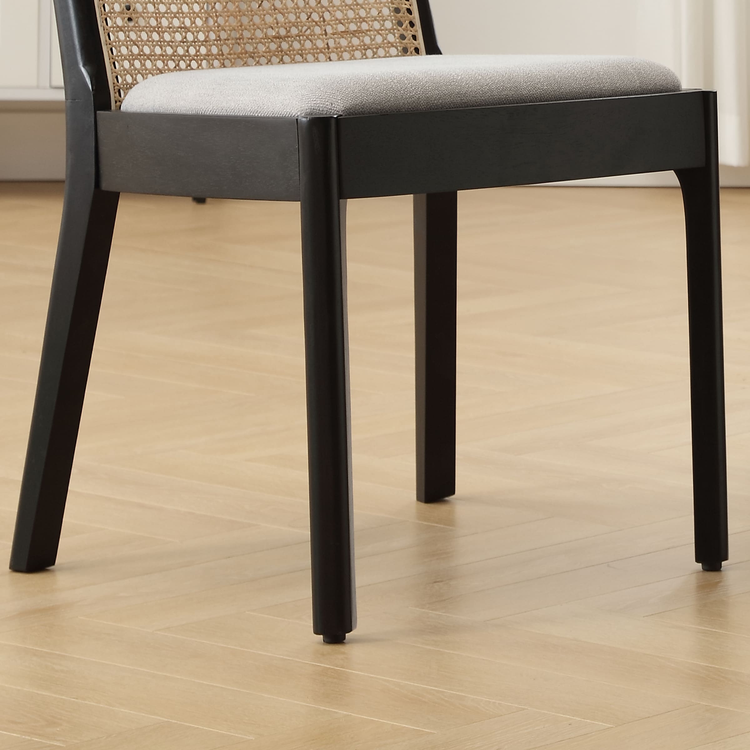 Janoray Rattan Upholstered Dining Chairs Set of 2 - 1866DC