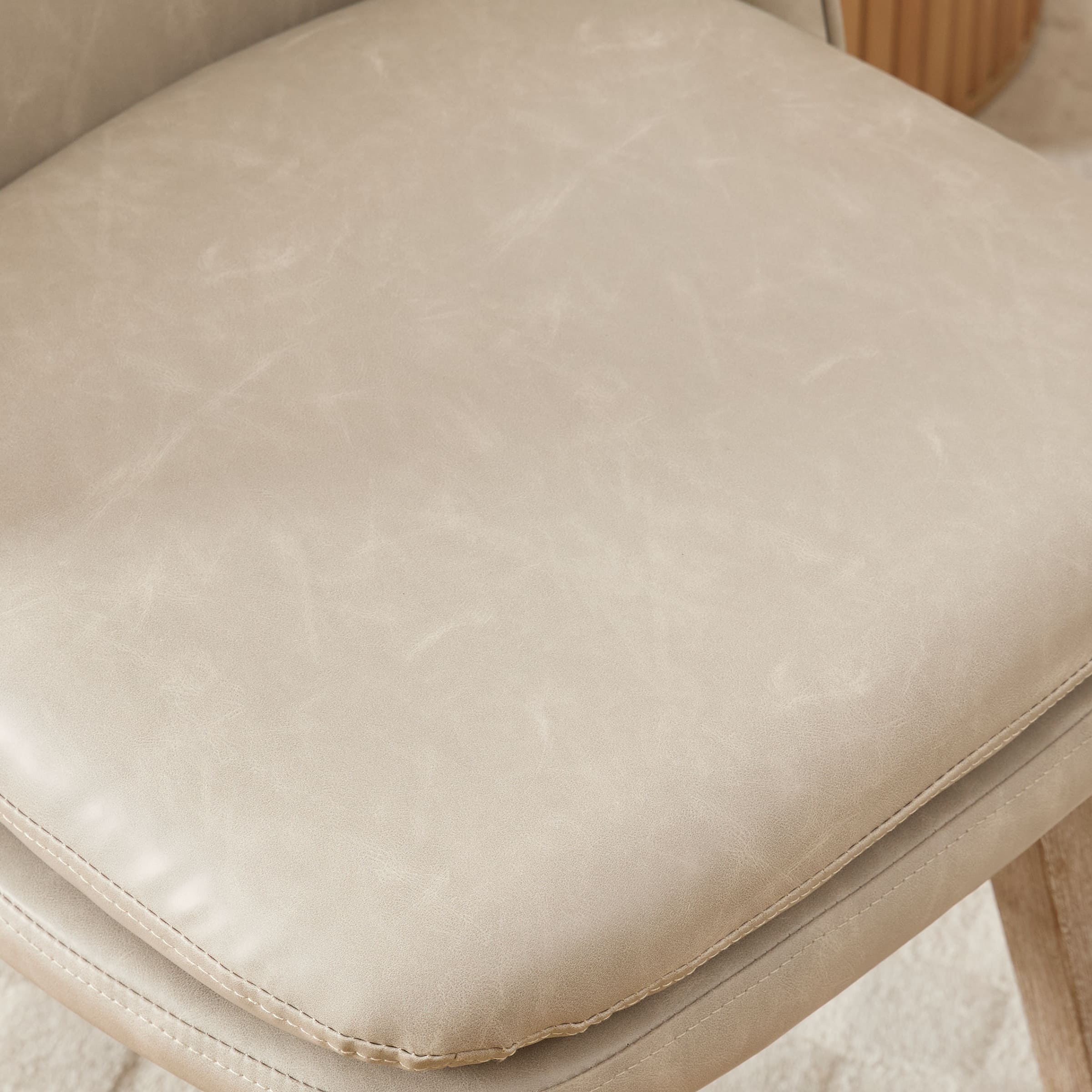 Janoray Swivel Dining Chairs with Beech Wood Legs Set of 2 - 3003DC