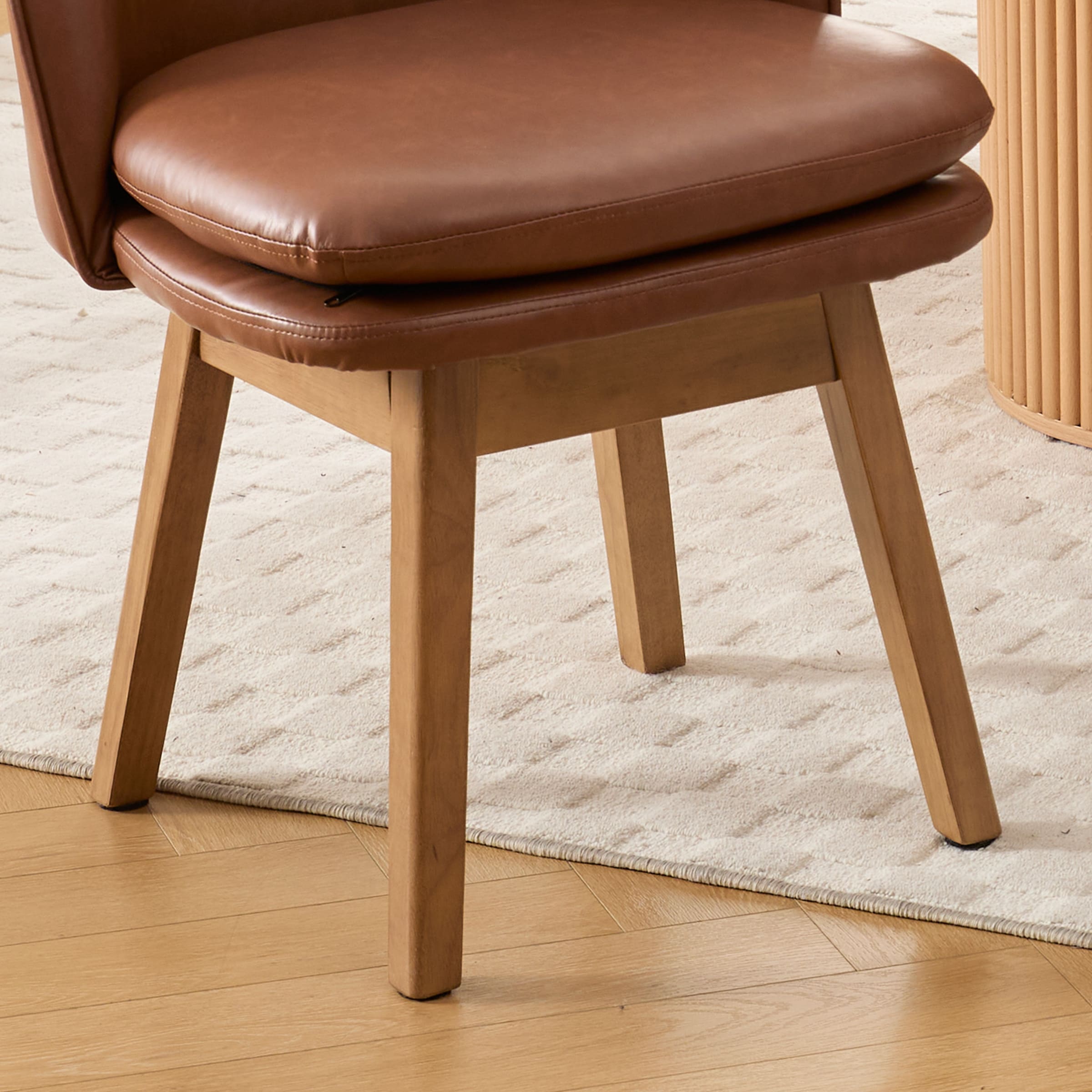 Janoray Swivel Dining Chairs with Beech Wood Legs Set of 2 - 3003DC