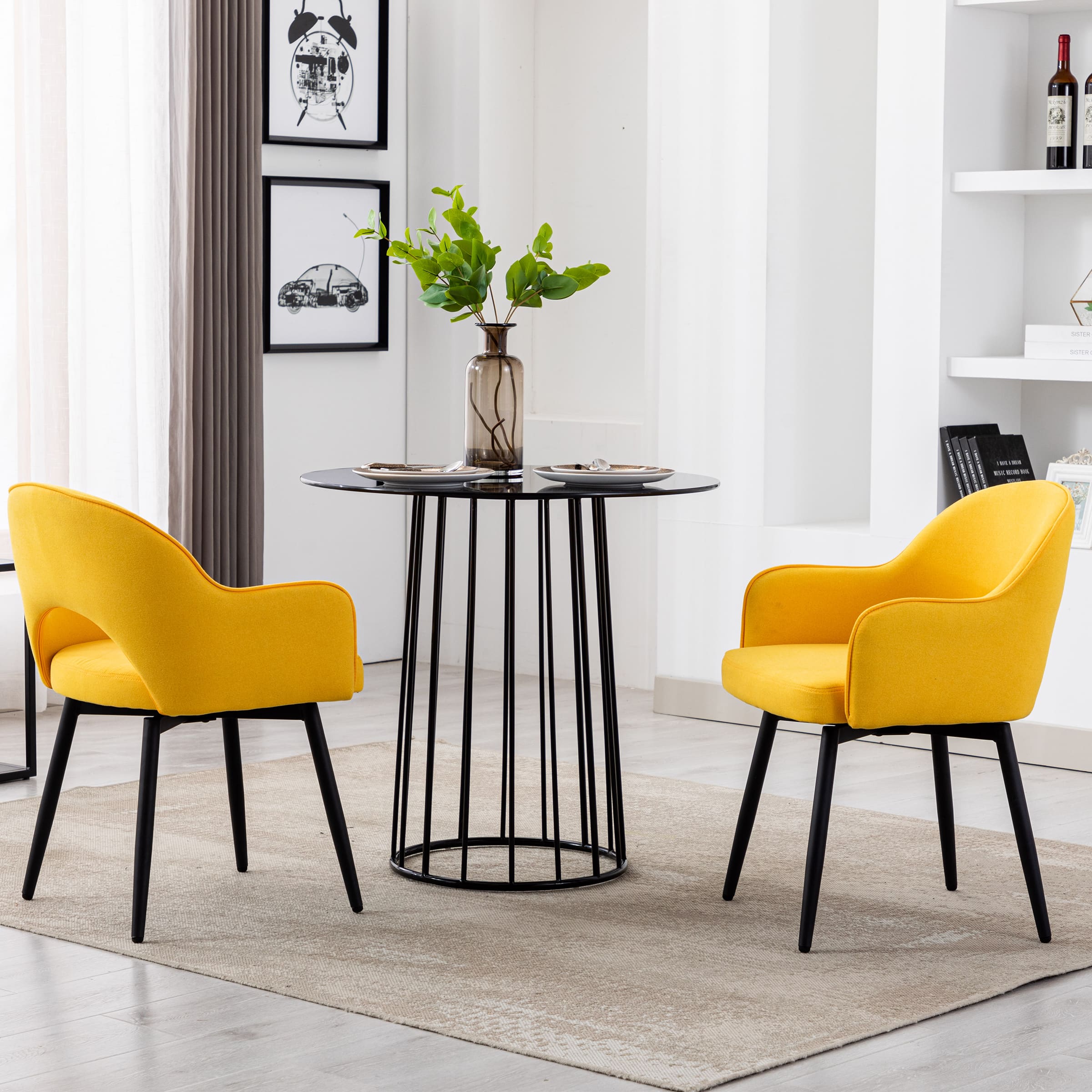 Janoray Swivel Kitchen Dining Chairs Set of 2 - 19027DC