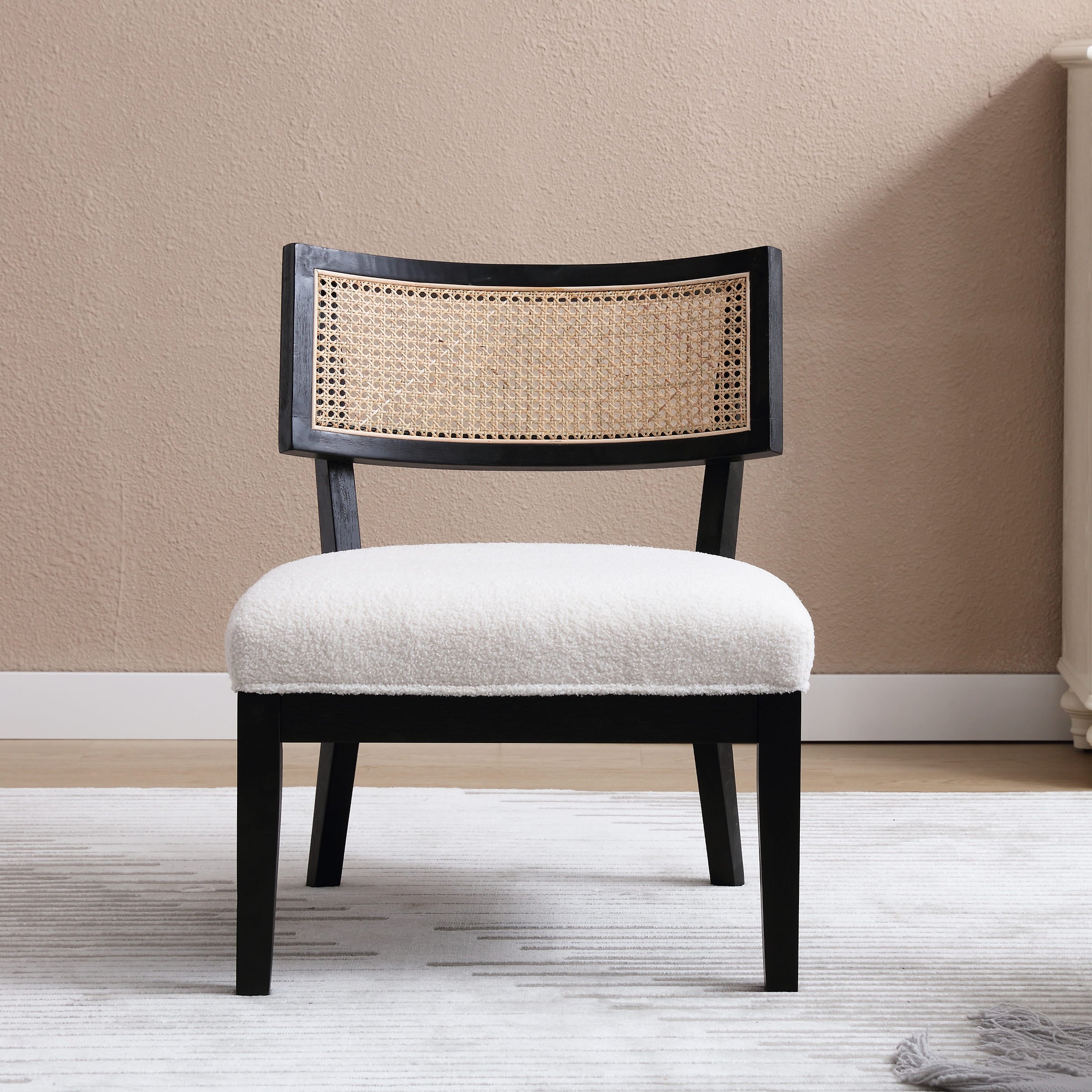 Janoray Upholstered Rattan Accent Chair 1 PCS - 3826AC