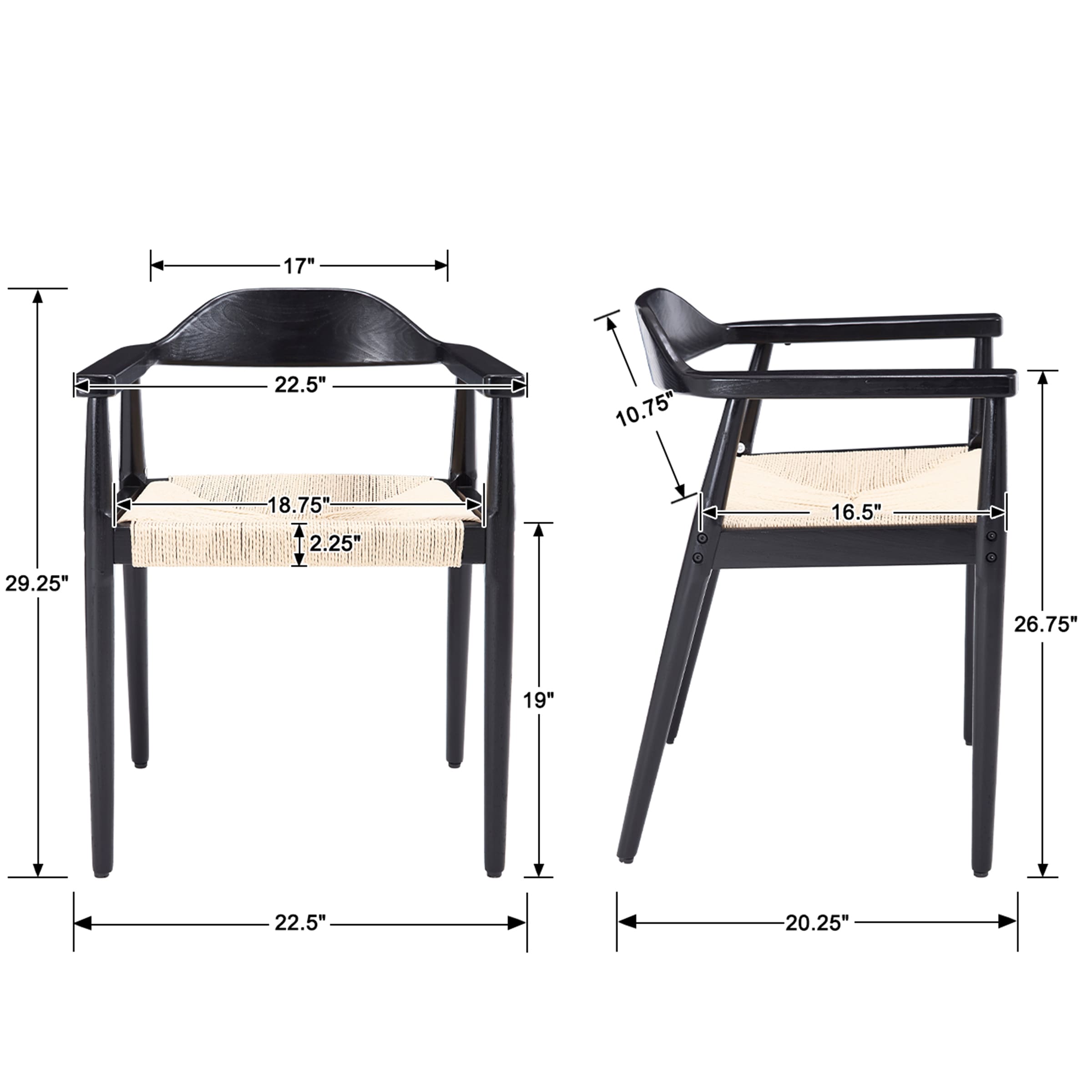 Janoray Weave Dining Chairs Set of 2 - 2401DC