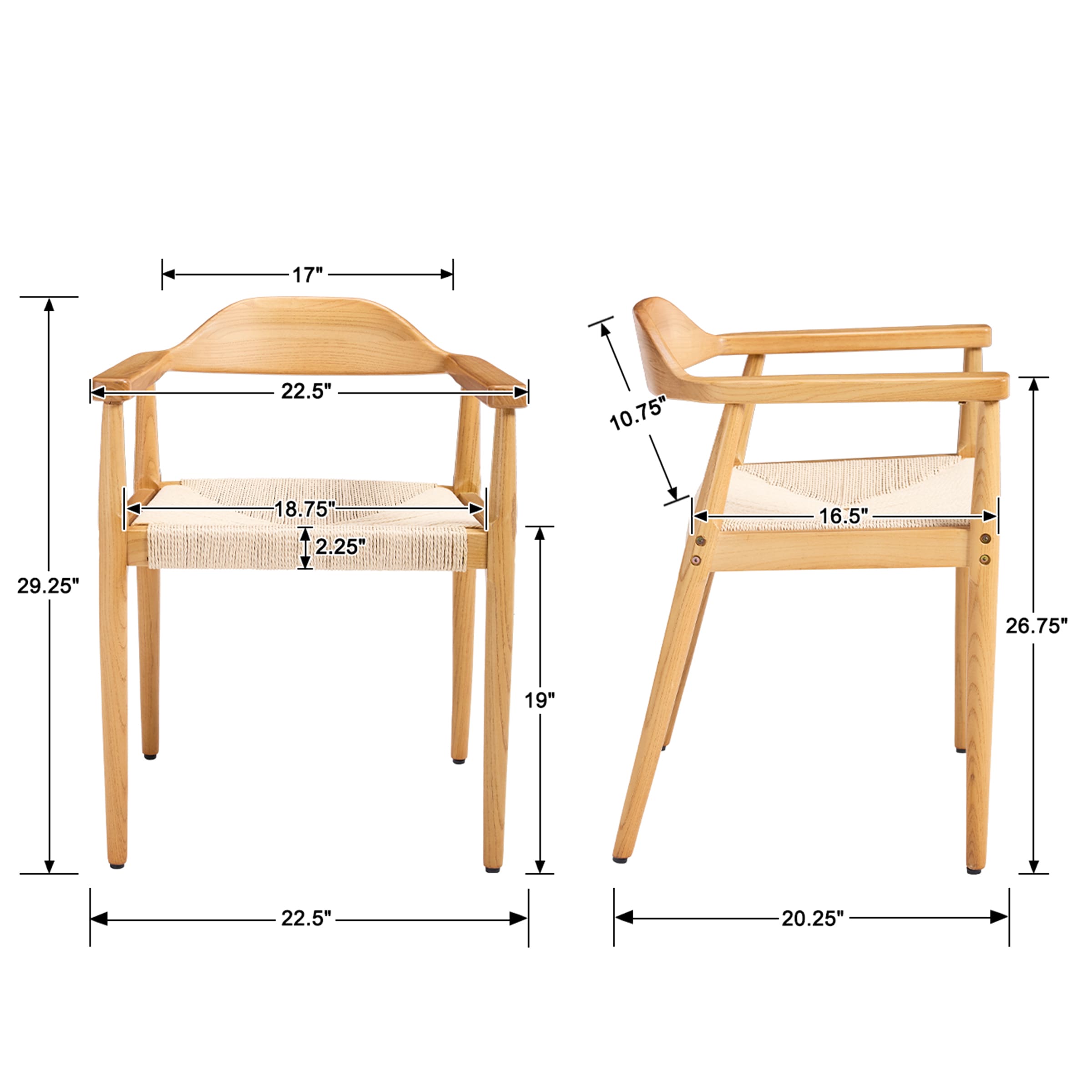 Janoray Weave Dining Chairs Set of 2 - 2401DC