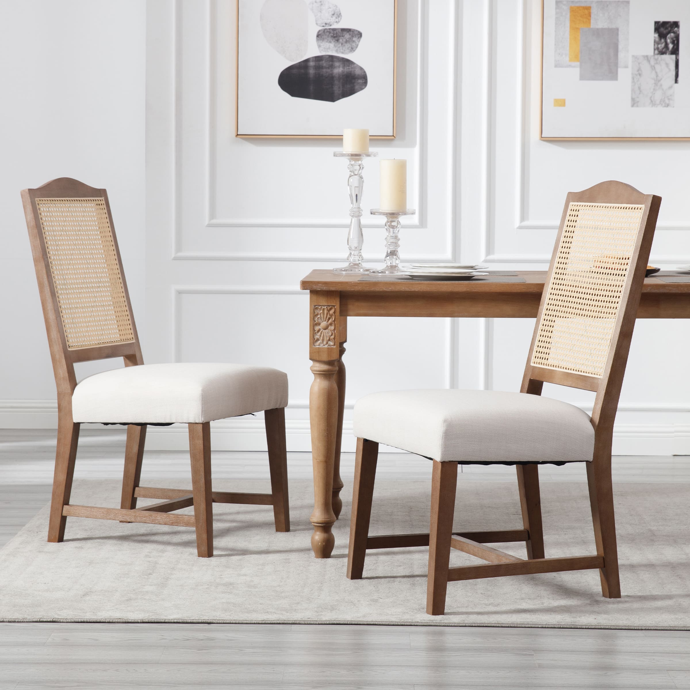 Janoray Wood High Back Dining Chairs Set of 2 - 1845DC & 10036DC