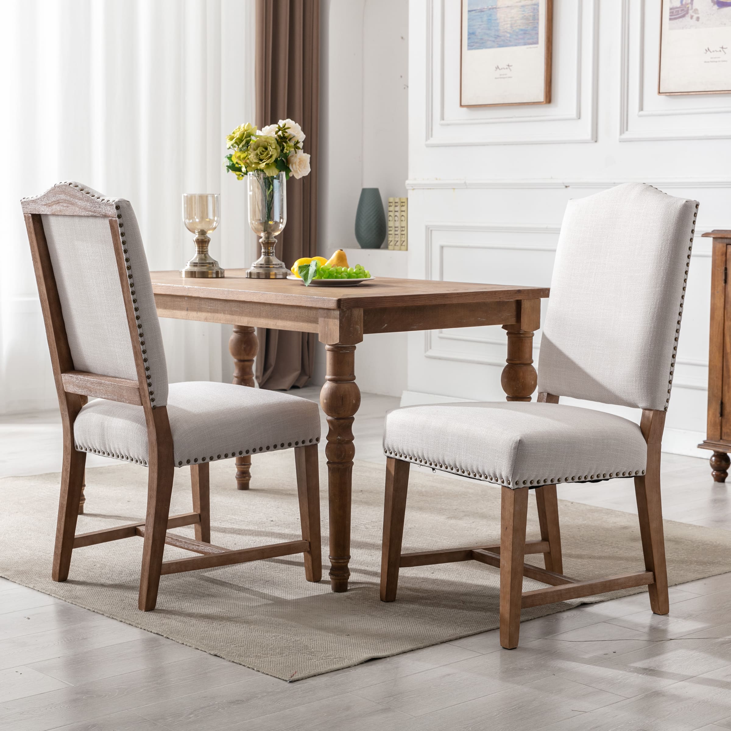 Janoray Wood High Back Dining Chairs Set of 2 - 1845DC & 10036DC
