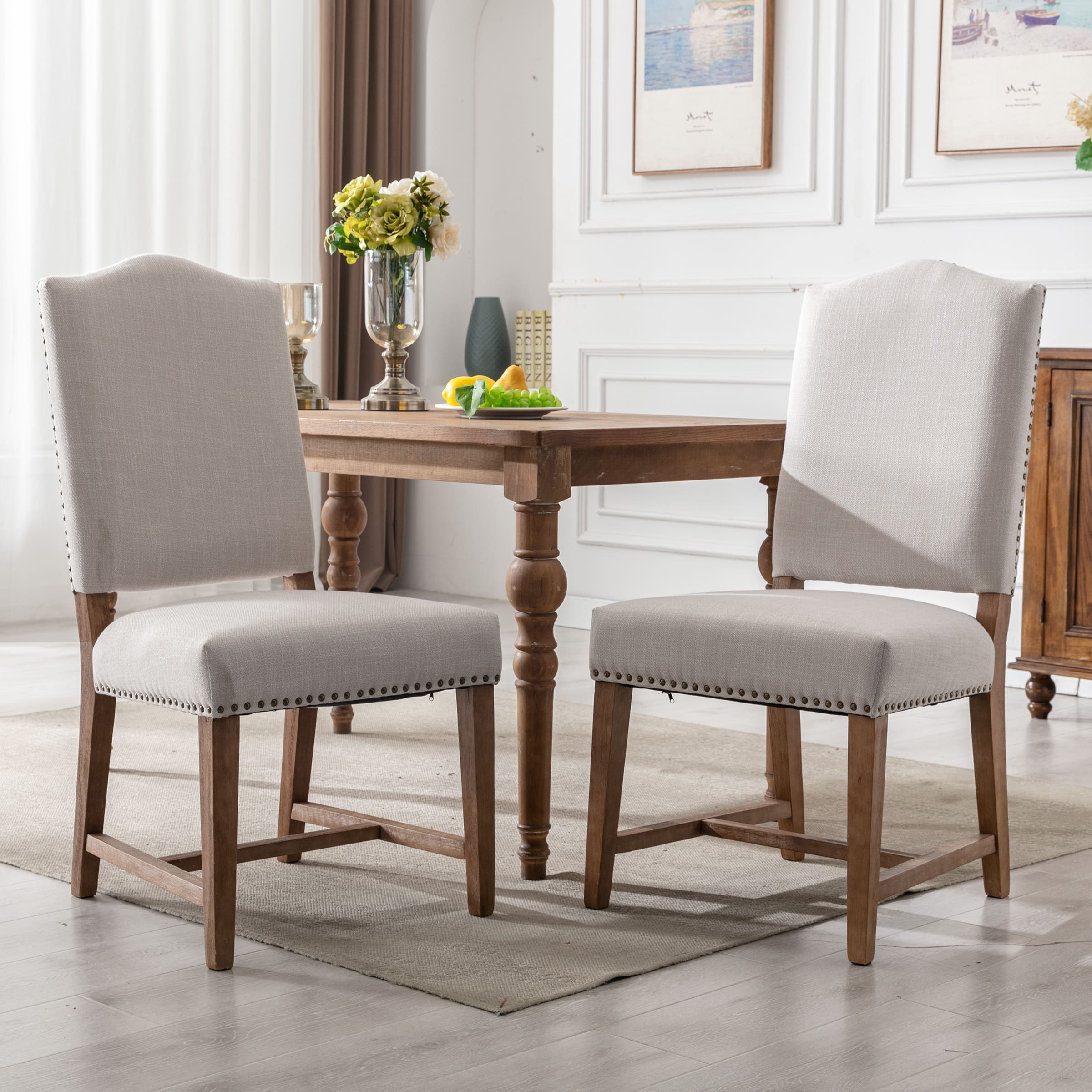 Janoray Wood High Back Dining Chairs Set of 2 - 1845DC & 10036DC