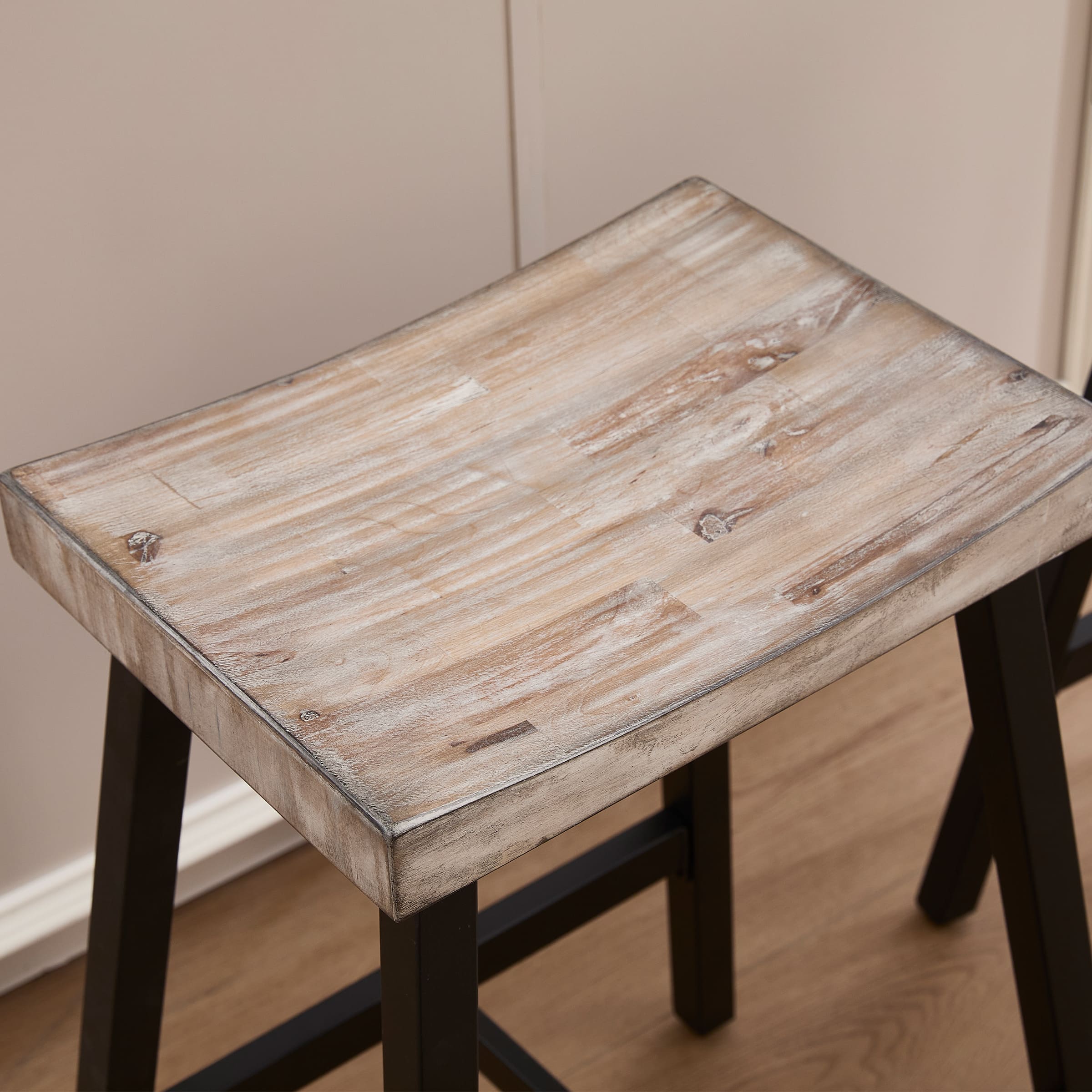 Kmax 26"H Backless Wood Counter Stools Set of 2 - 0519CS