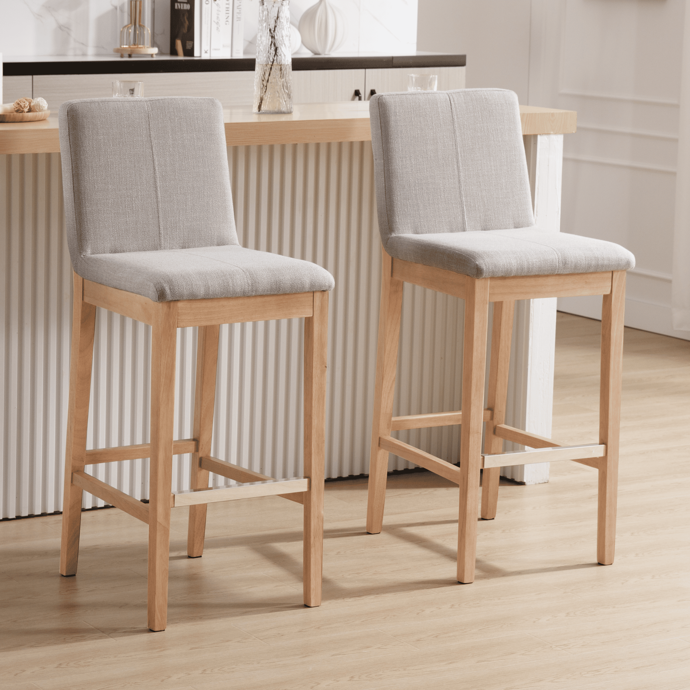 Kmax 26"H Modern Counter Height Bar Stools Set of 2 - 5730CS