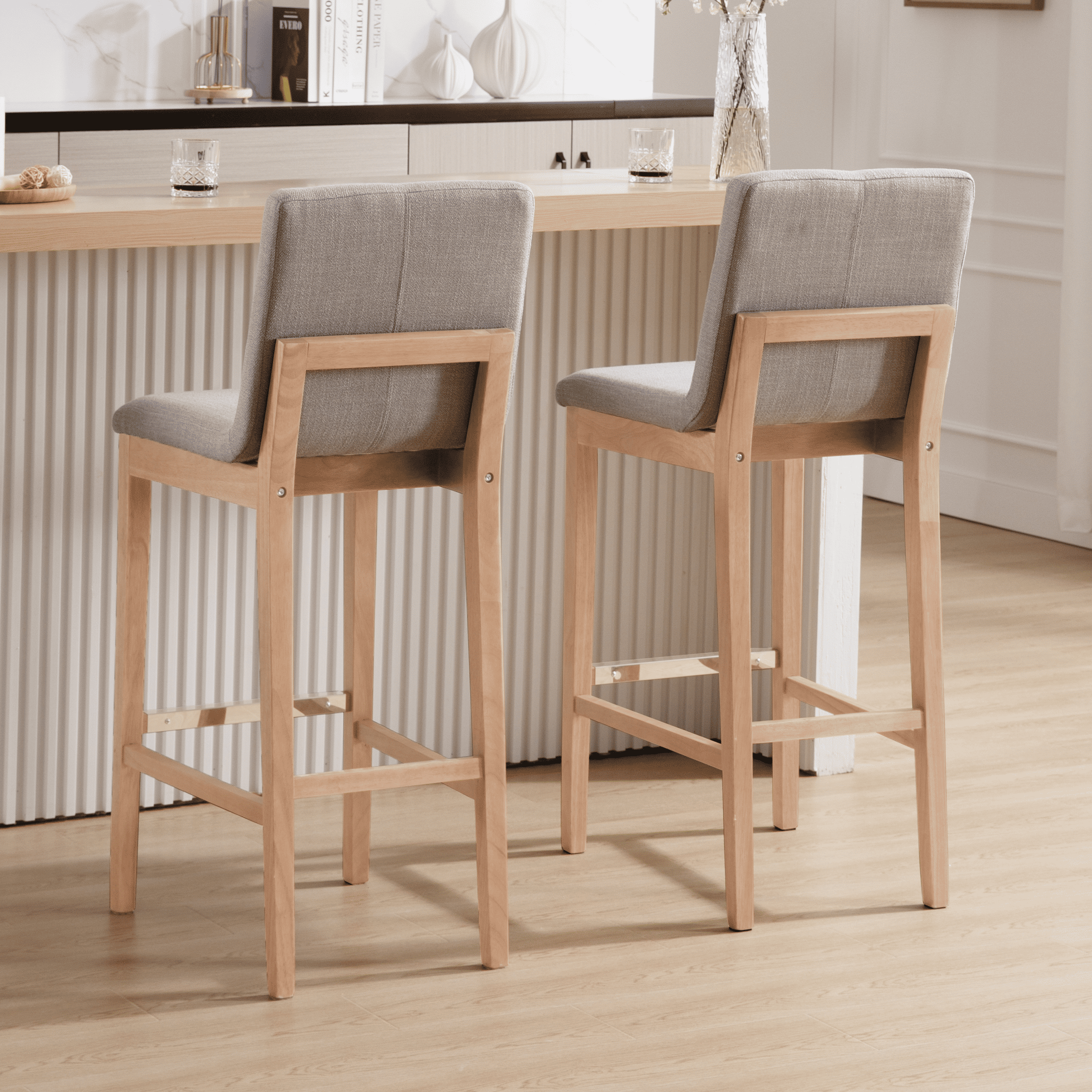 Kmax 26"H Modern Counter Height Bar Stools Set of 2 - 5730CS