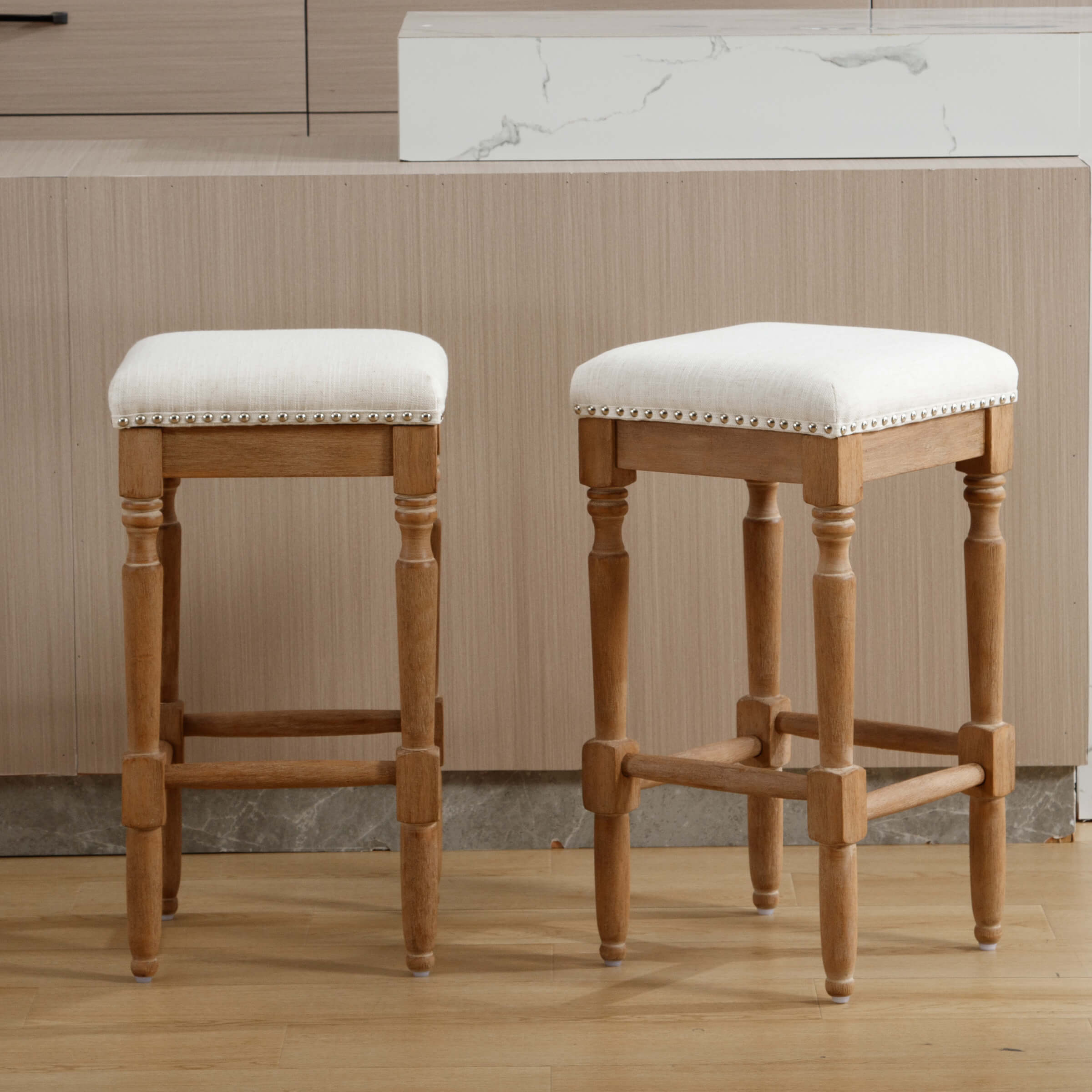 Kmax 26"H Saddle Backless Counter Stools Set of 2 - XX30CS