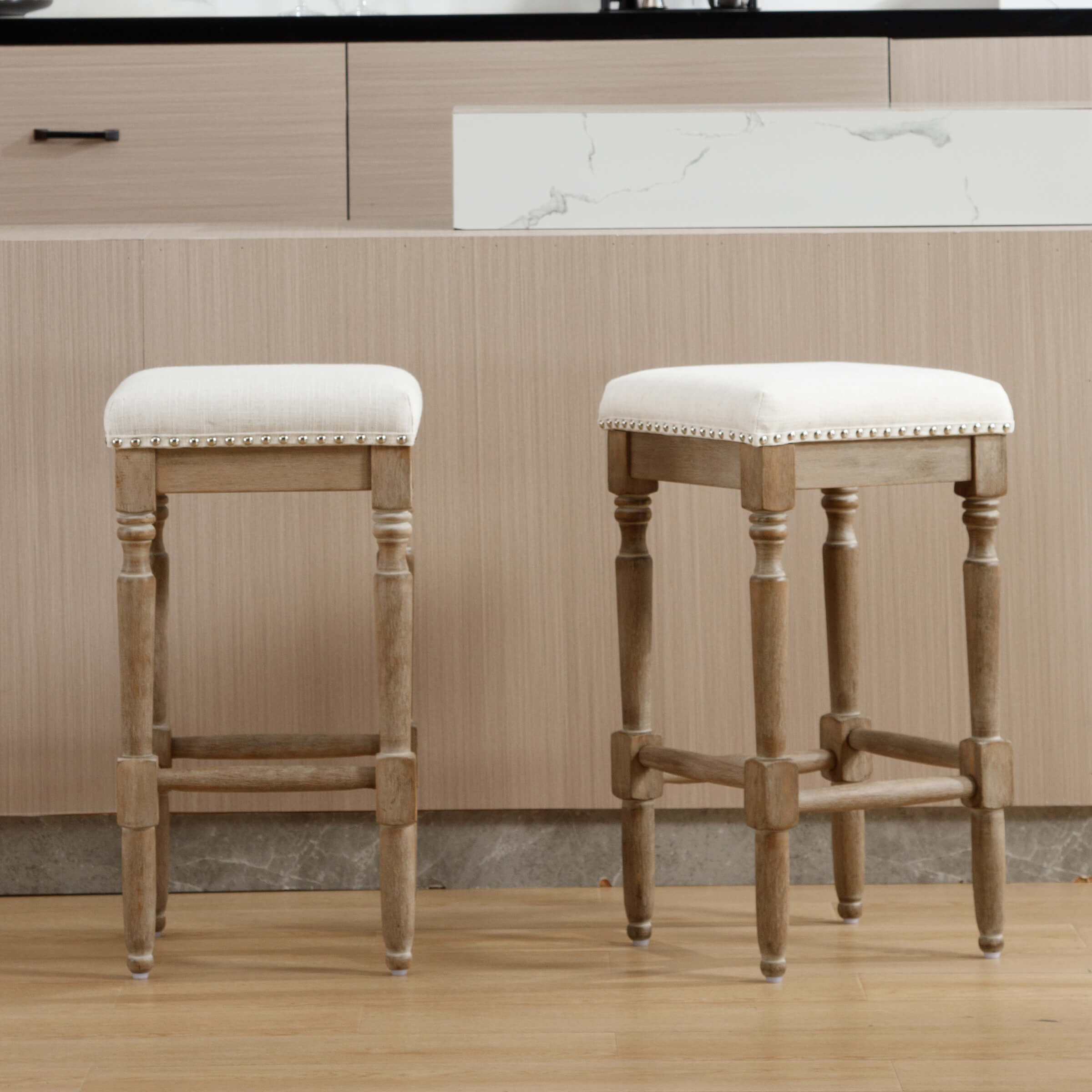 Kmax 26"H Saddle Backless Counter Stools Set of 2 - XX30CS
