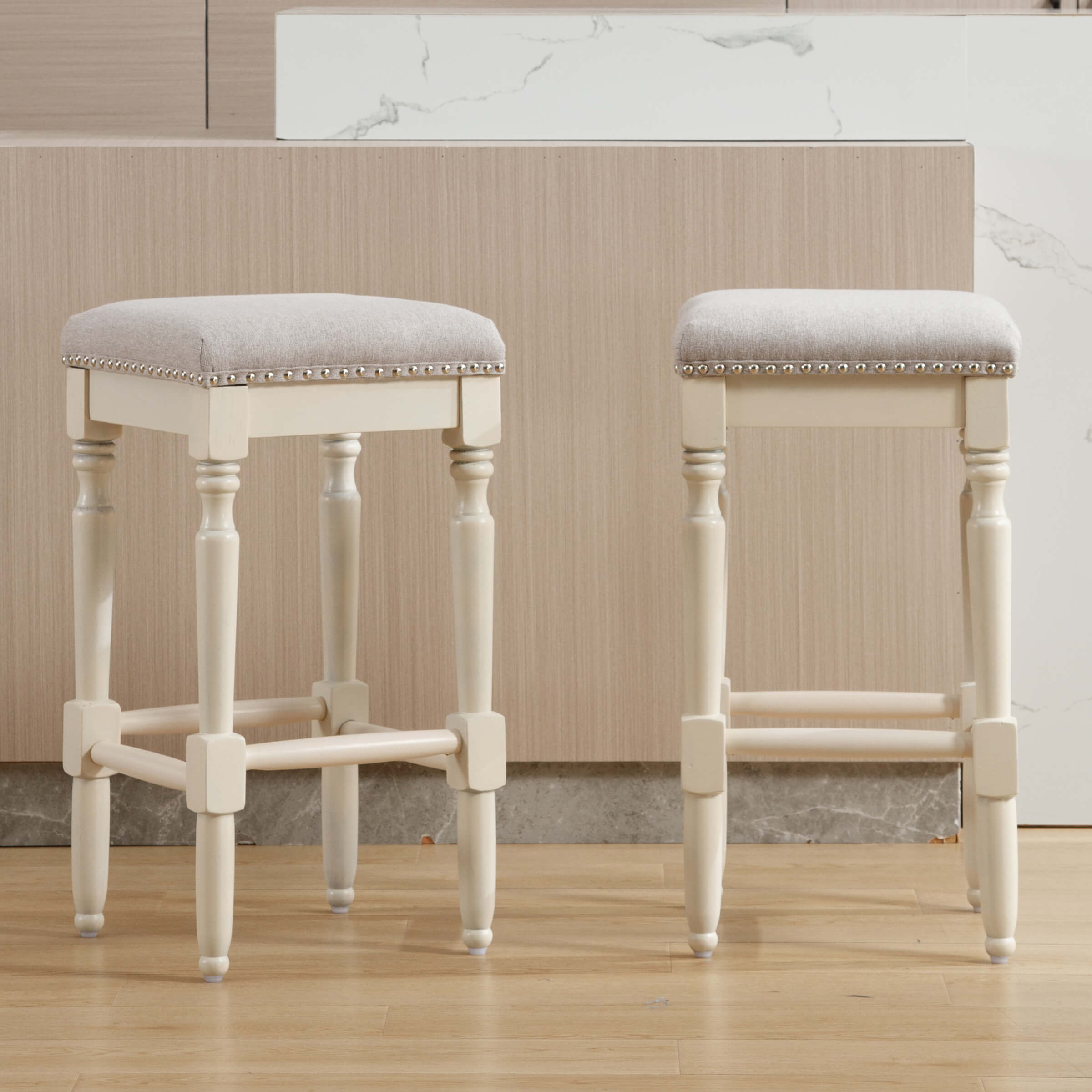 Kmax 26"H Saddle Backless Counter Stools Set of 2 - XX30CS