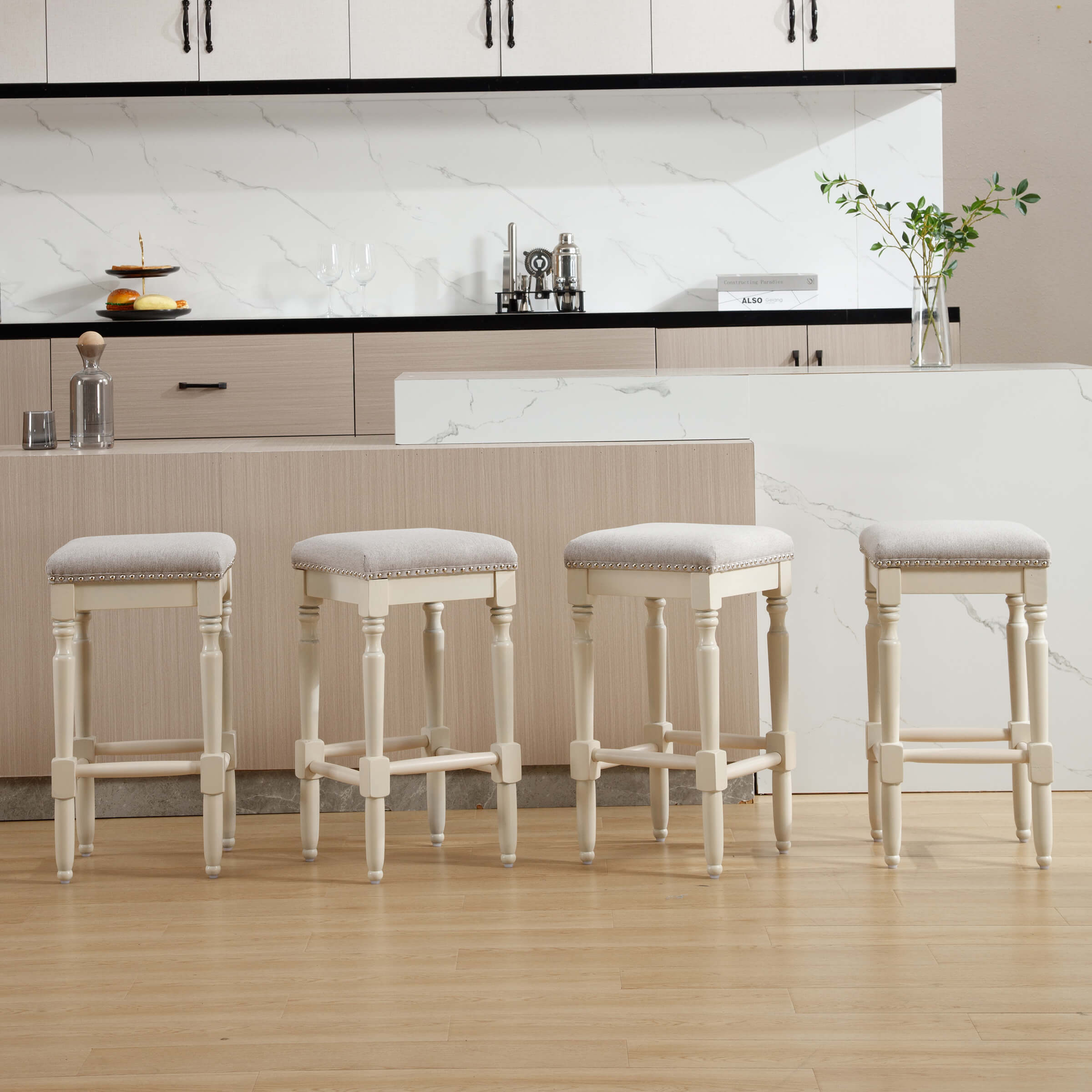 26"H Saddle Backless Counter Stools Set of 2 - XX30CS
