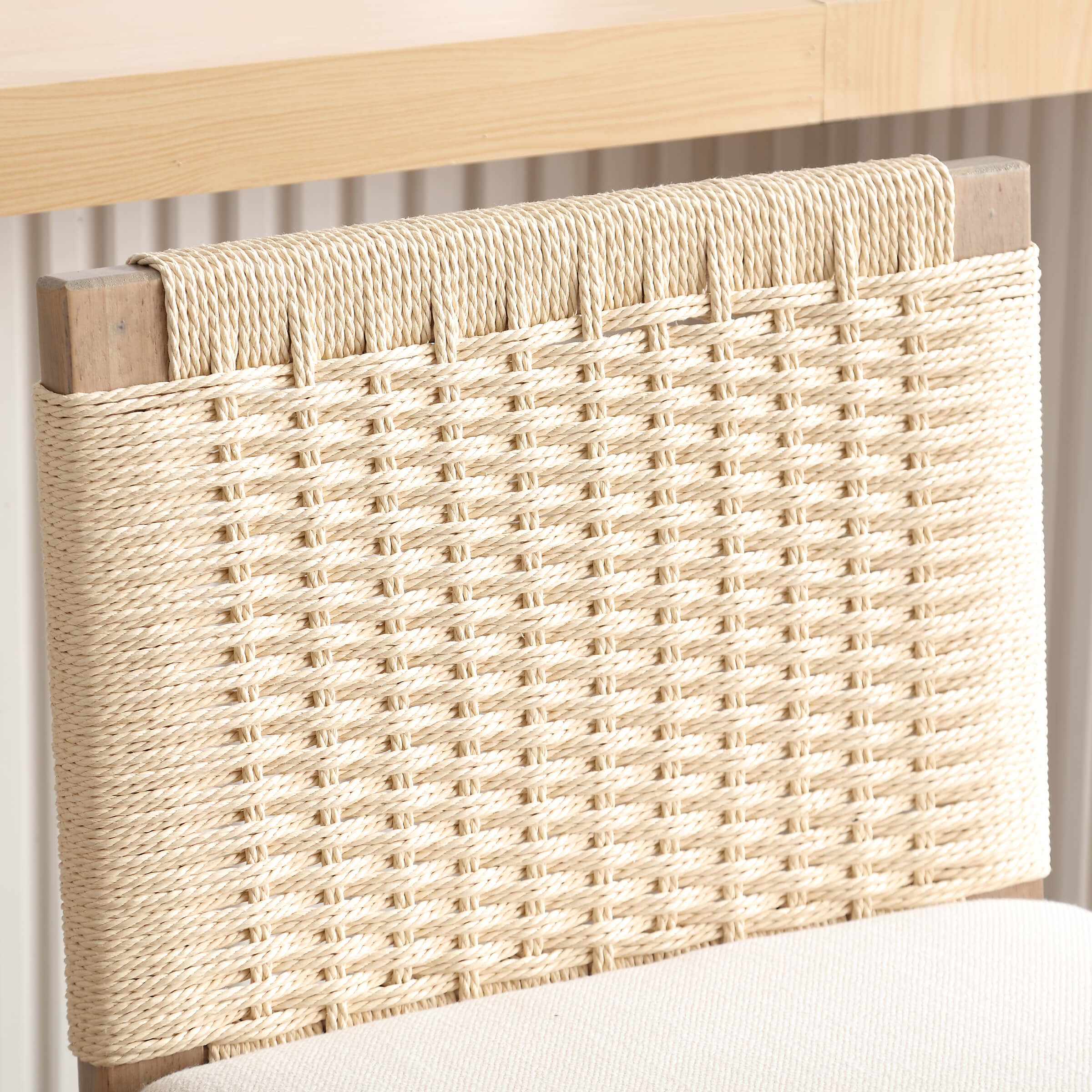 Kmax 27.25"H Woven Linen Counter Stools Set of 2 - 5743CS