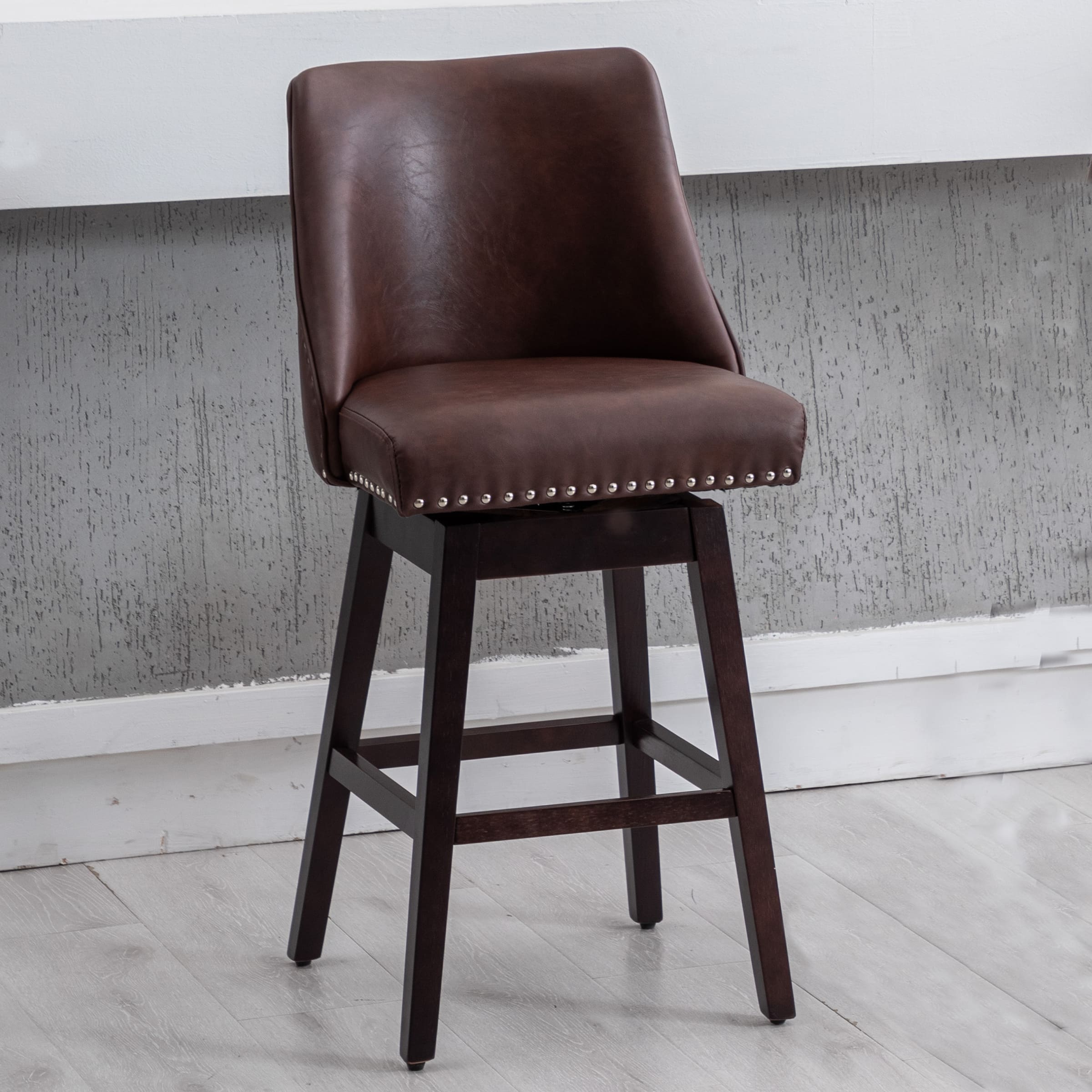 Kmax 27.5"H Mid-Century Counter Swivel Bar Stools - 6017