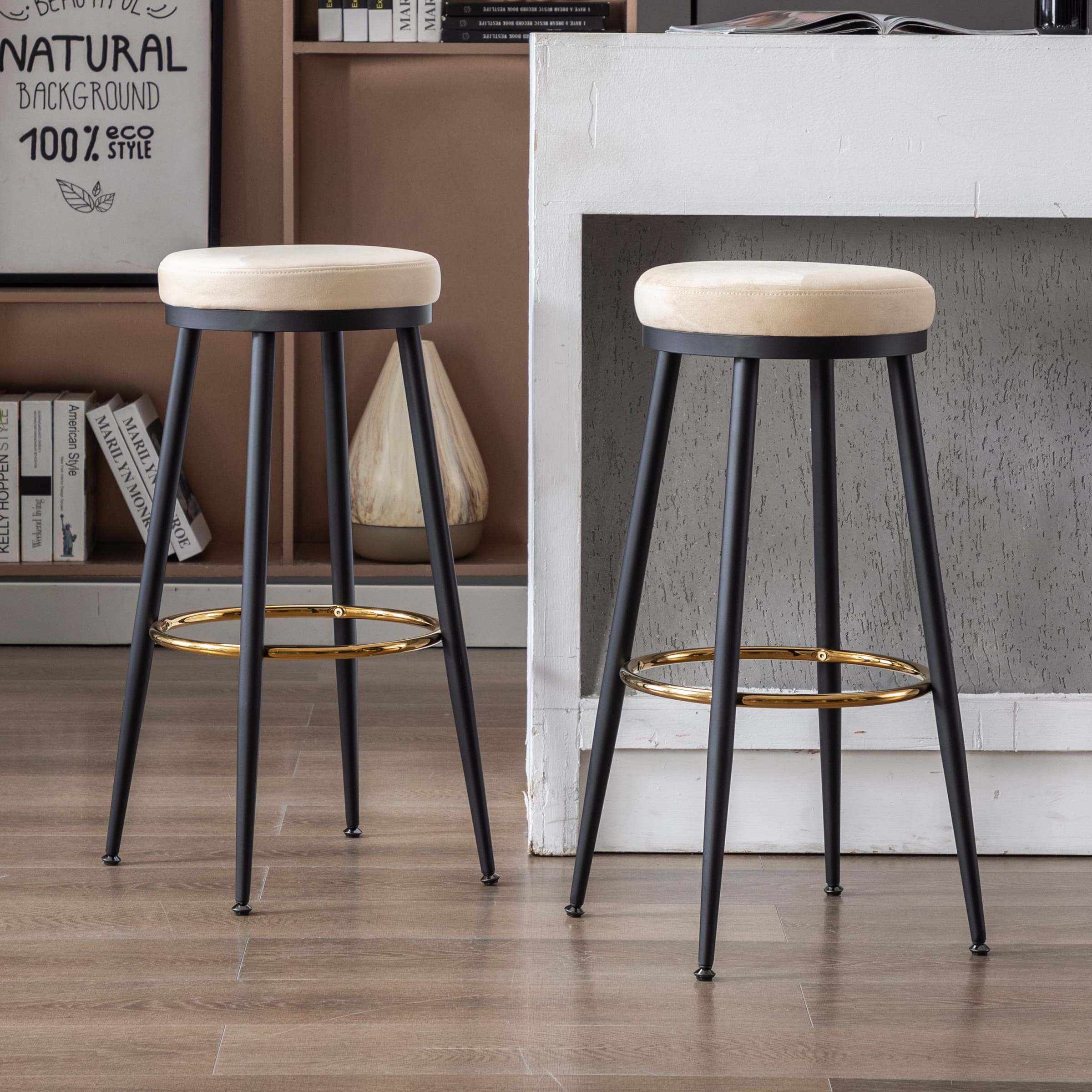 Kmax 30"H Modern Metal Counter Stools Set of 2 - 19618CS