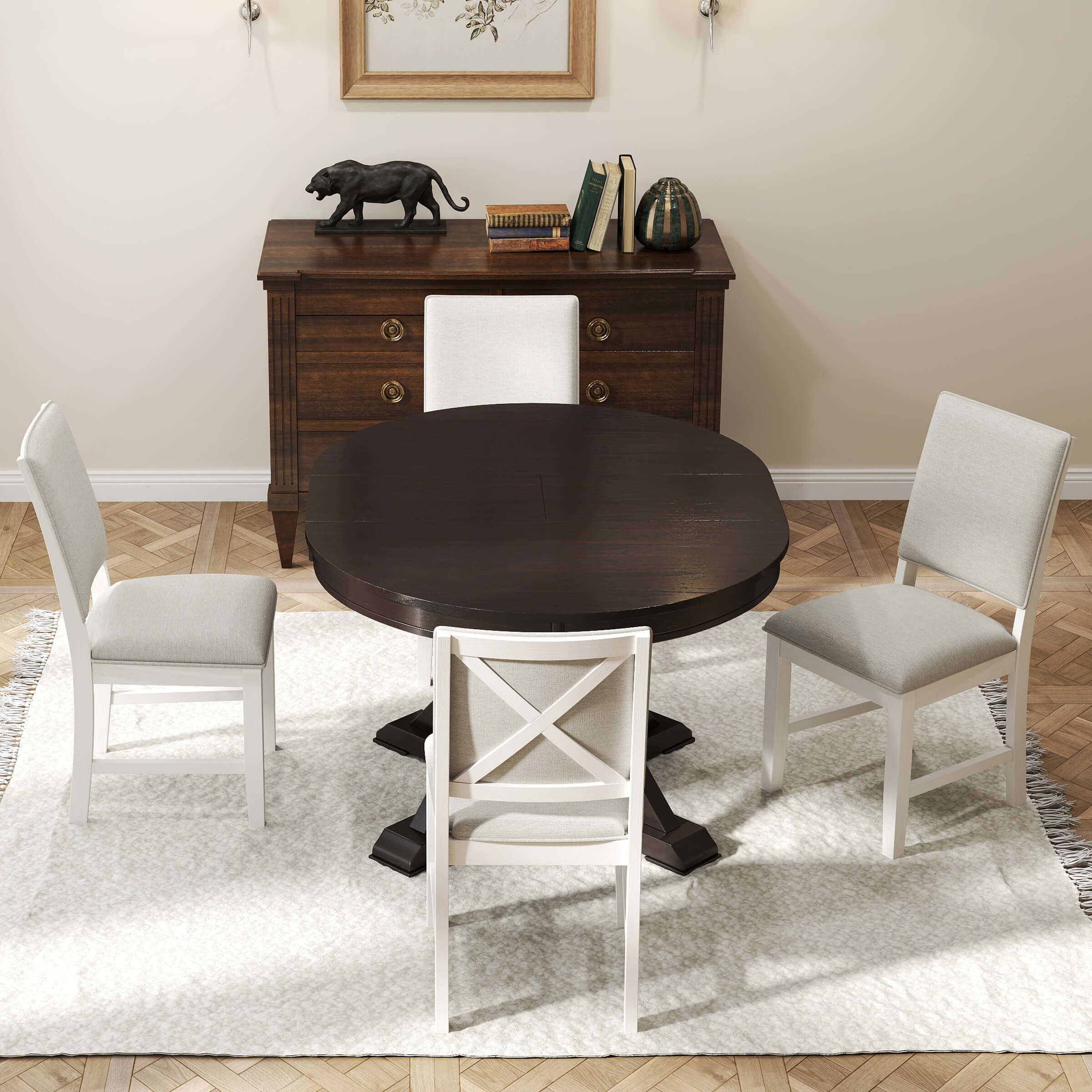 Kmax 42-54"W Round Dining Table - 22191