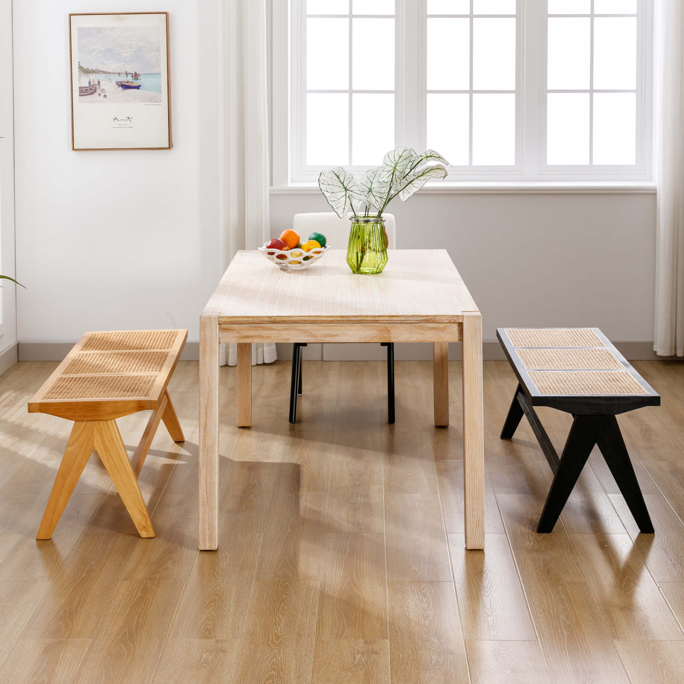 Kmax 42"L Wicker & Rattan Solid Color Accent Bench - 2545BH