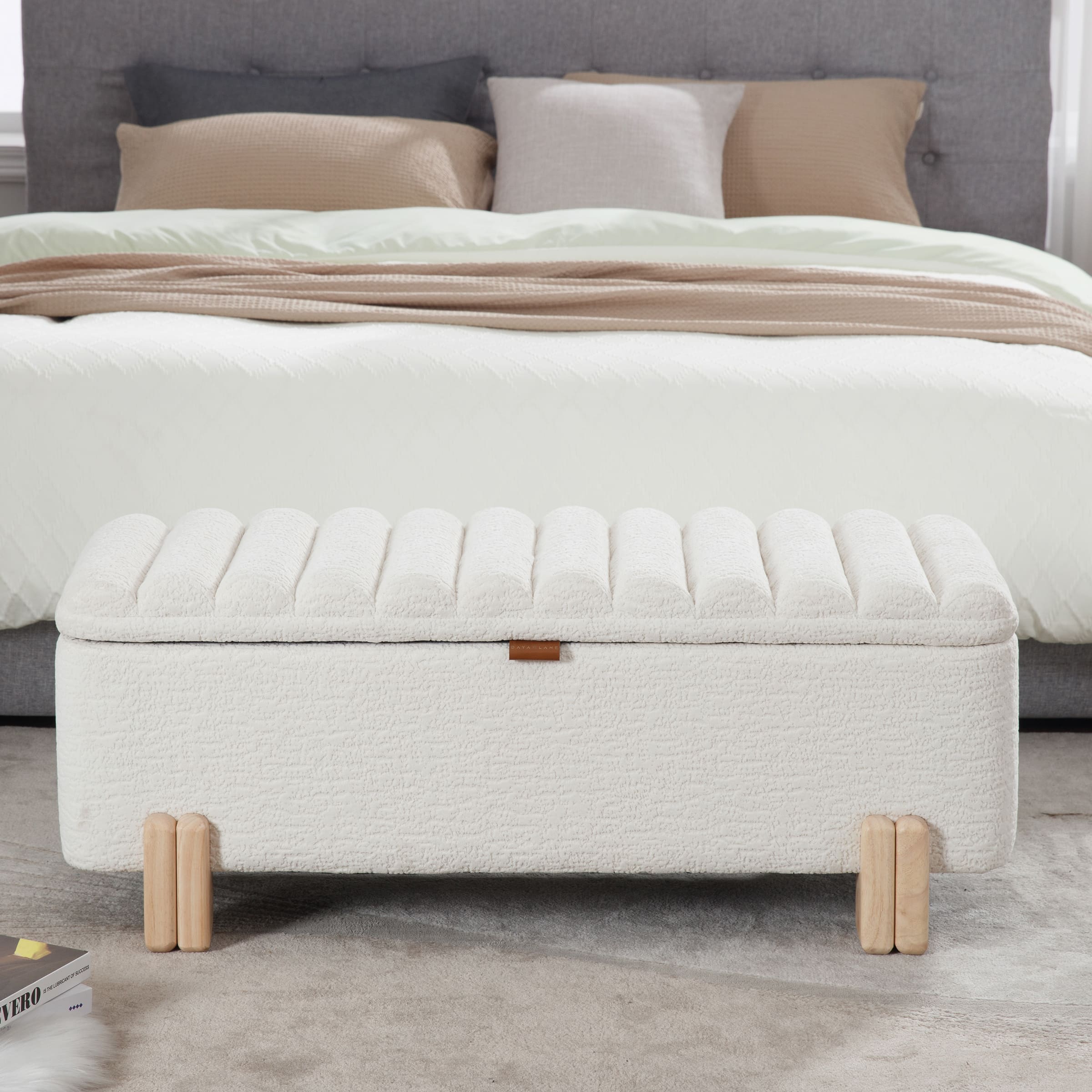 ROCITY 45" Rectangle Storage Bench Entryway Bench - 2632BH