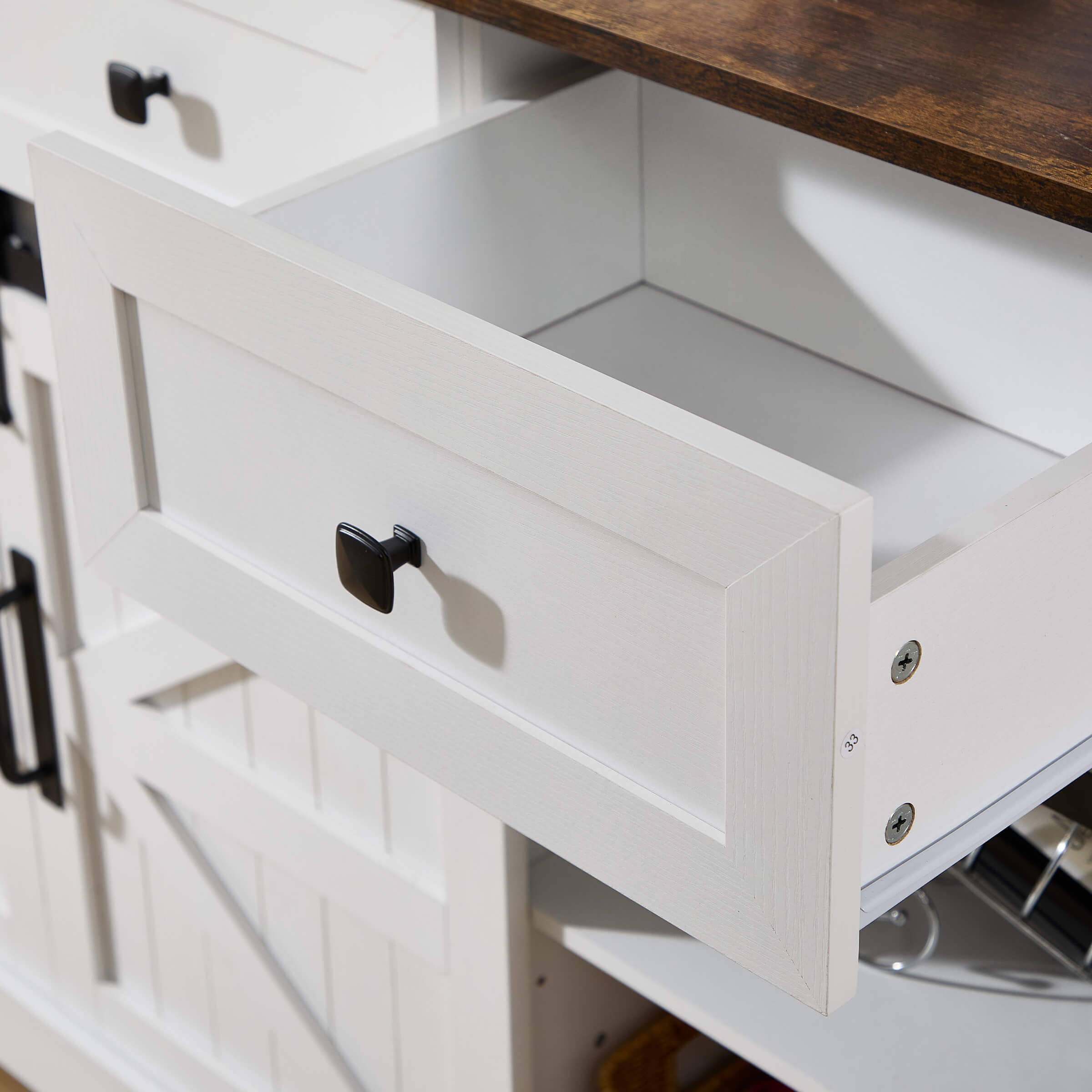 Kmax 54"L Sideboard with Wine Rack and Storage Buffet Cabinet - XX157CB