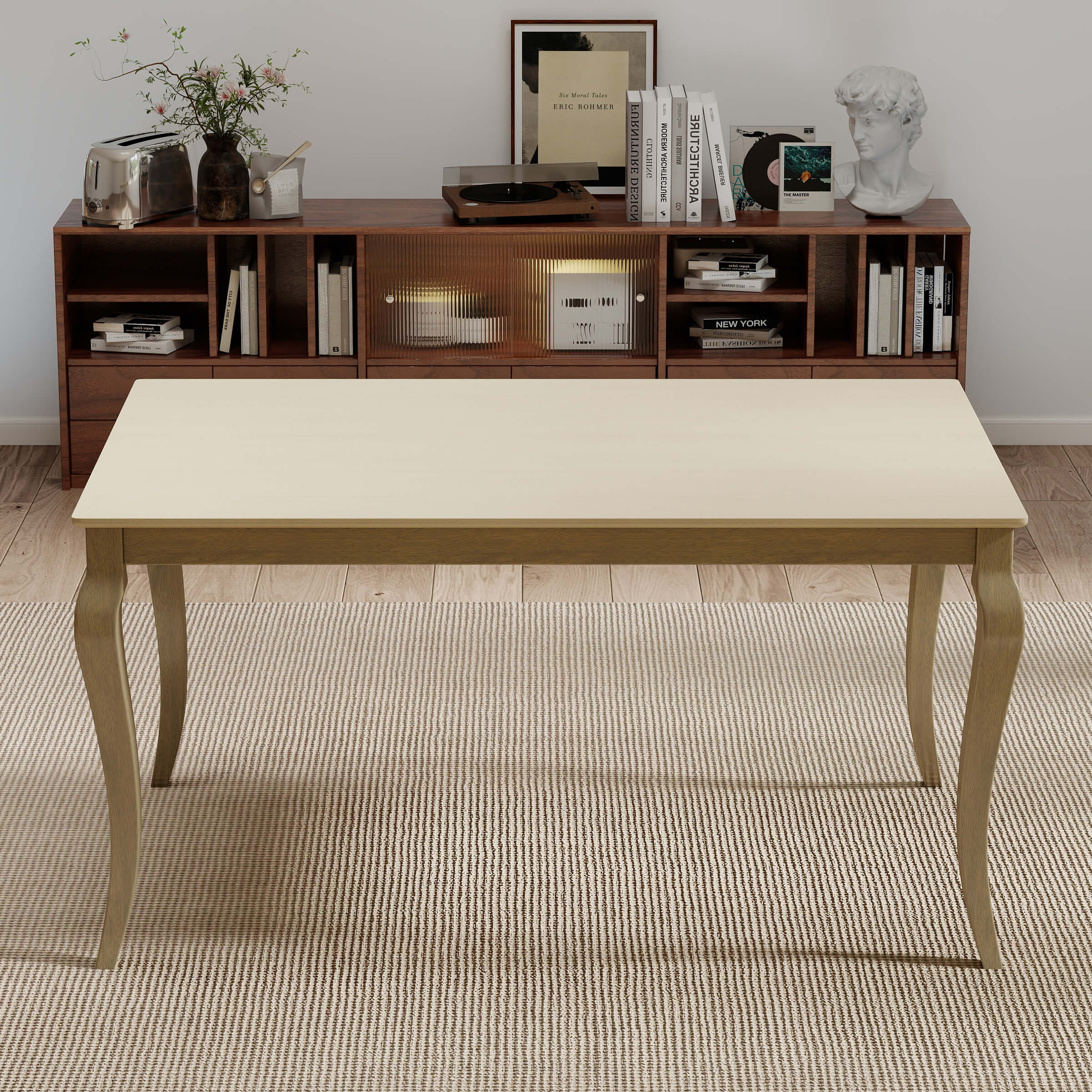 Kmax 60"L Rustic Farmhouse Solid Wood Dining Table - 15908DT