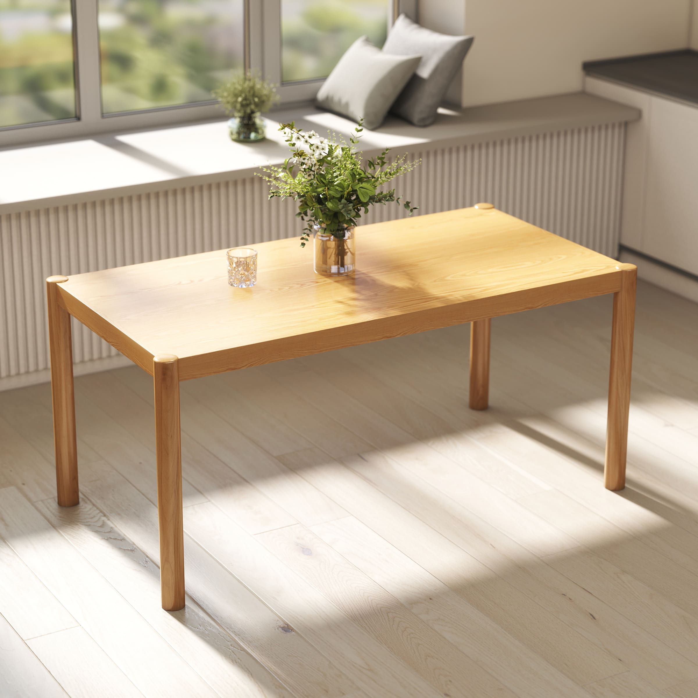 Kmax 64.5"W Modern Rectangular Dining Table - 20440DT